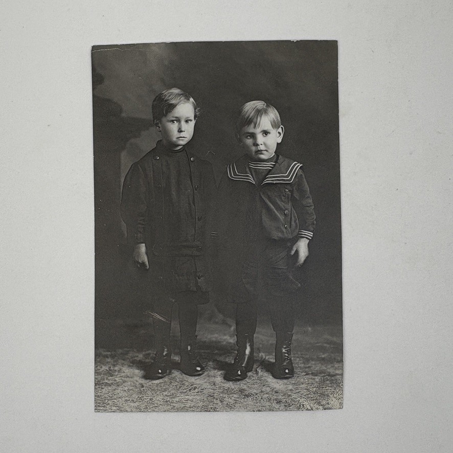 AZO RPPC Postcard 1904-1918 2 Boys Brothers in Sailor Suits Antique Ephemera AZO RPPC Postcard 1904-1918 2 Boys Brothers in Sailor Suits Antique Ephemera