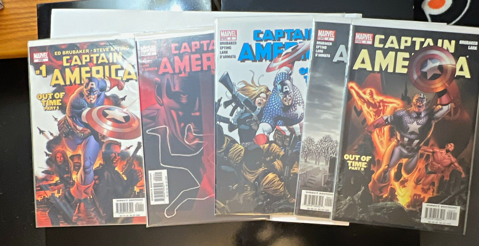 Marvel  Captain America  Lot Brubaker issues 1-5  1st Winter soldier CAMEO
