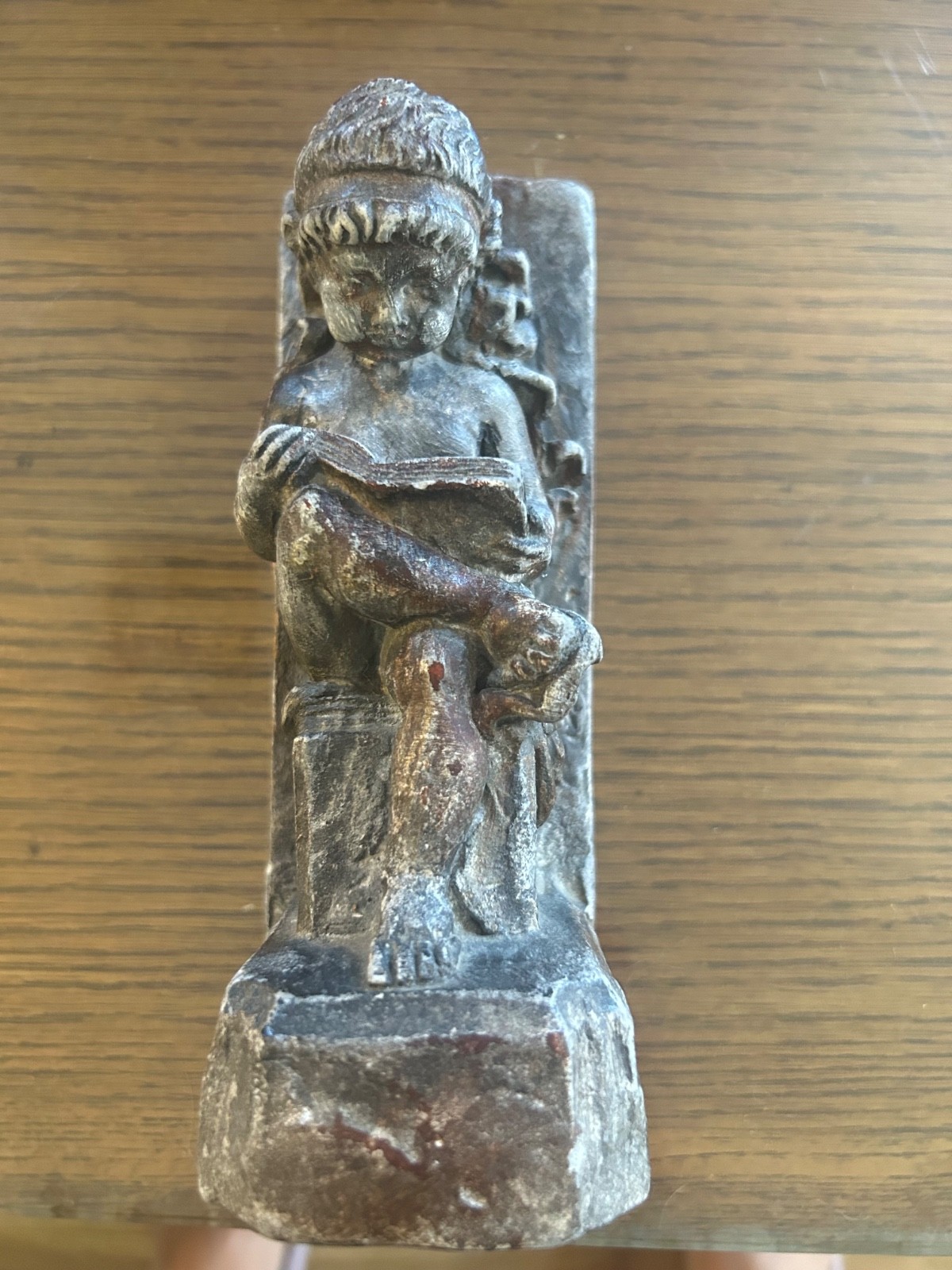 Vintage Attila Tivadar Aged Studio Cast Iron bookend