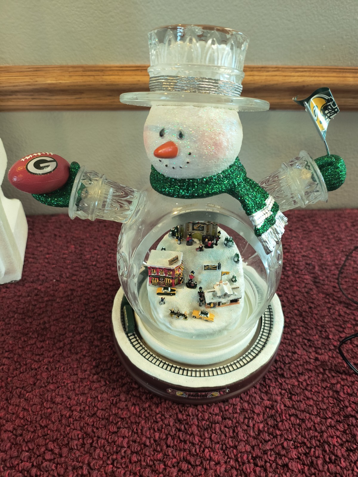 Bradford Exchange Irish You a Merry Christmas Snowman with Animated Train WORKS Bradford Exchange Irish You a Merry Christmas Snowman with Animated Train WORKS
