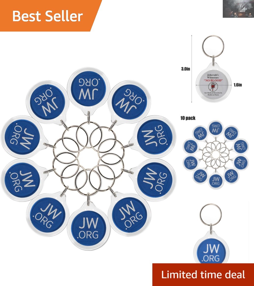 Elegant JW.ORG No Blood Keychain Pack - Perfect for Friends & Family - 10 Pieces Elegant JW.ORG No Blood Keychain Pack - Perfect for Friends & Family - 10 Pieces