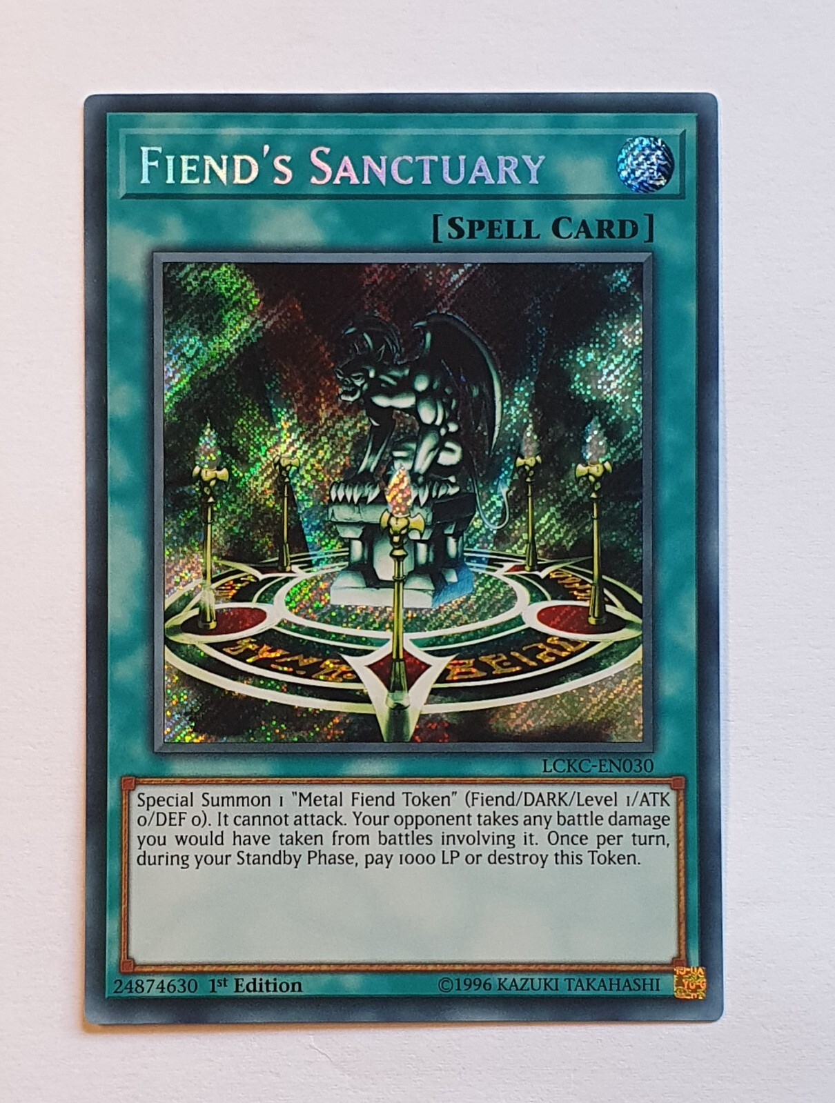 Yugioh Fiend\'s Sanctuary 1st Edition LCKC-EN030 Secret Rare NM