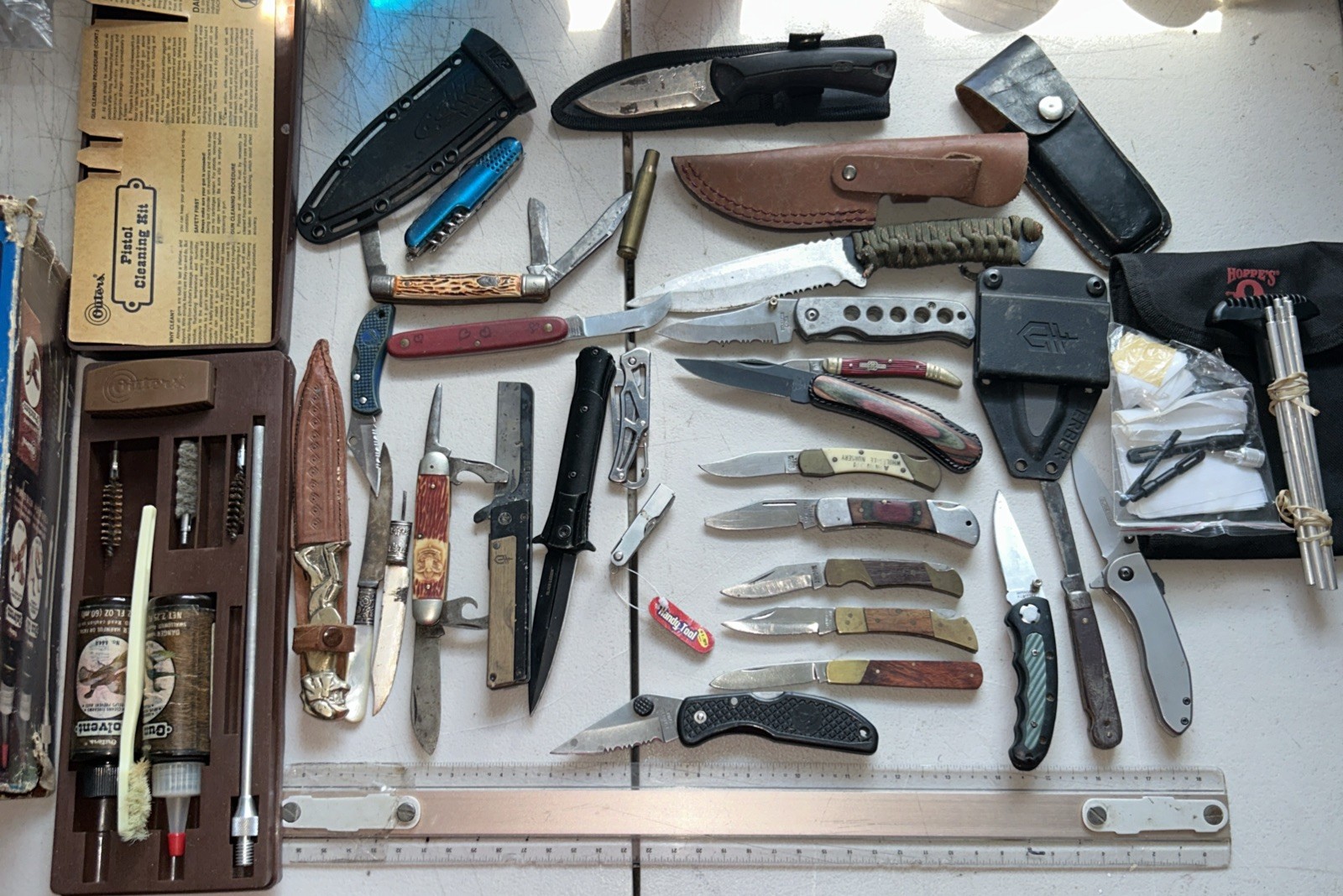 Mixed Lot / Pocket knife & Fixed blade Gerber Buck Colonial Hoppes Knives Knife