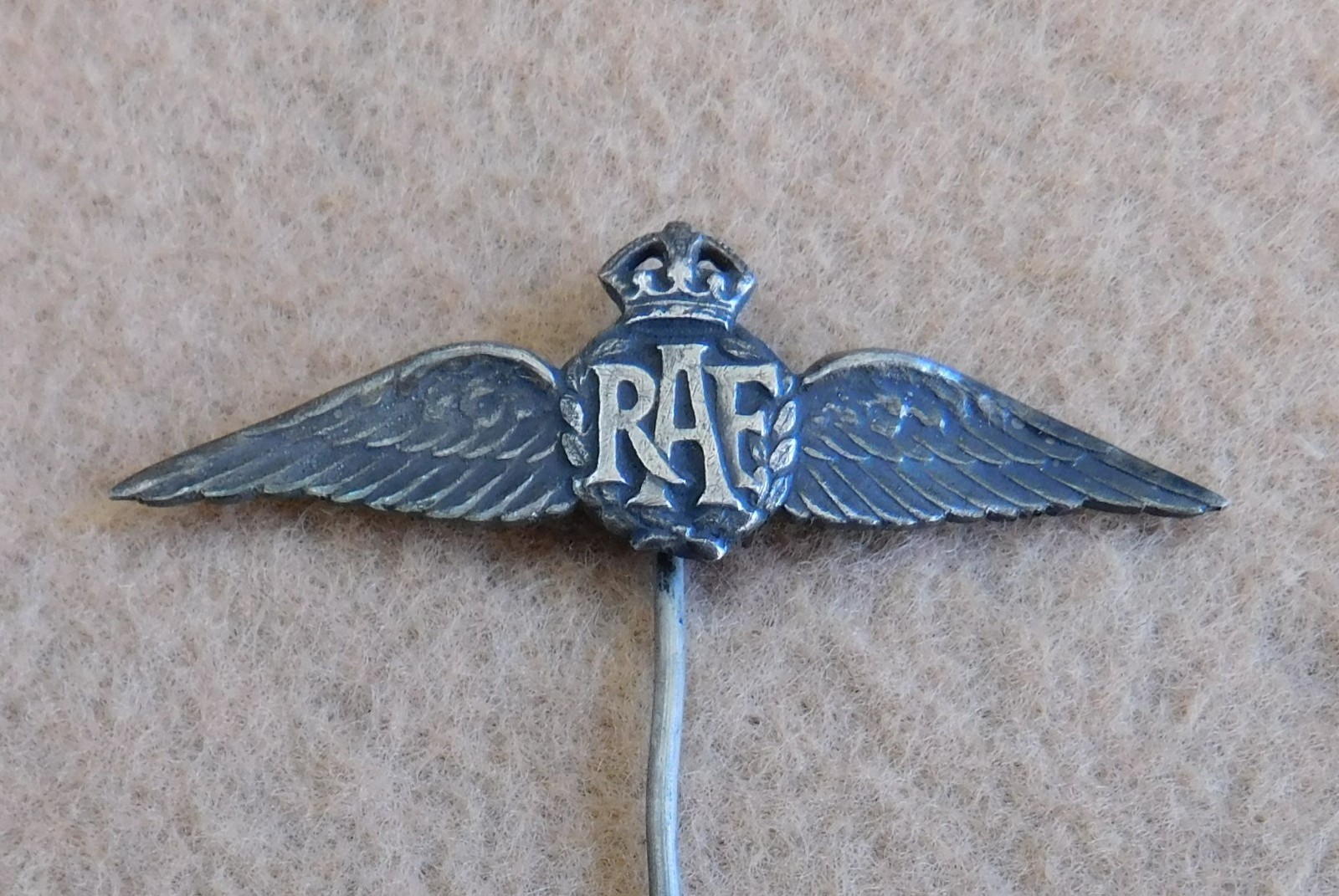 ORIGINAL WWII BRITISH RAF ROYAL AIR FORCE WINGS STICKPIN - 925 STERLING