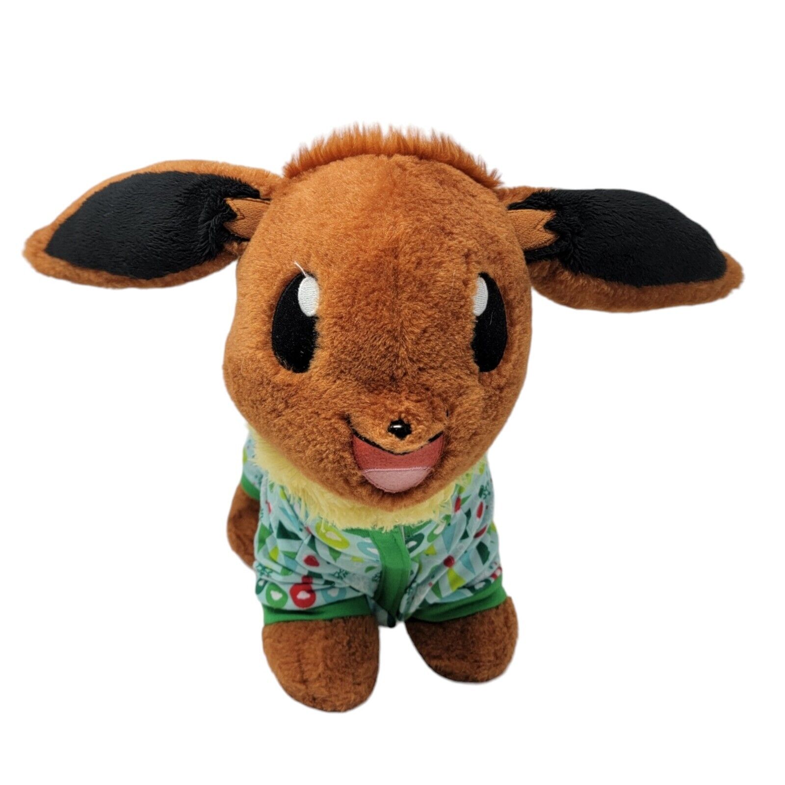 Build A Bear Pokemon Eevee Plush With Sound Stuffed Christmas Outfit Pjs 2017