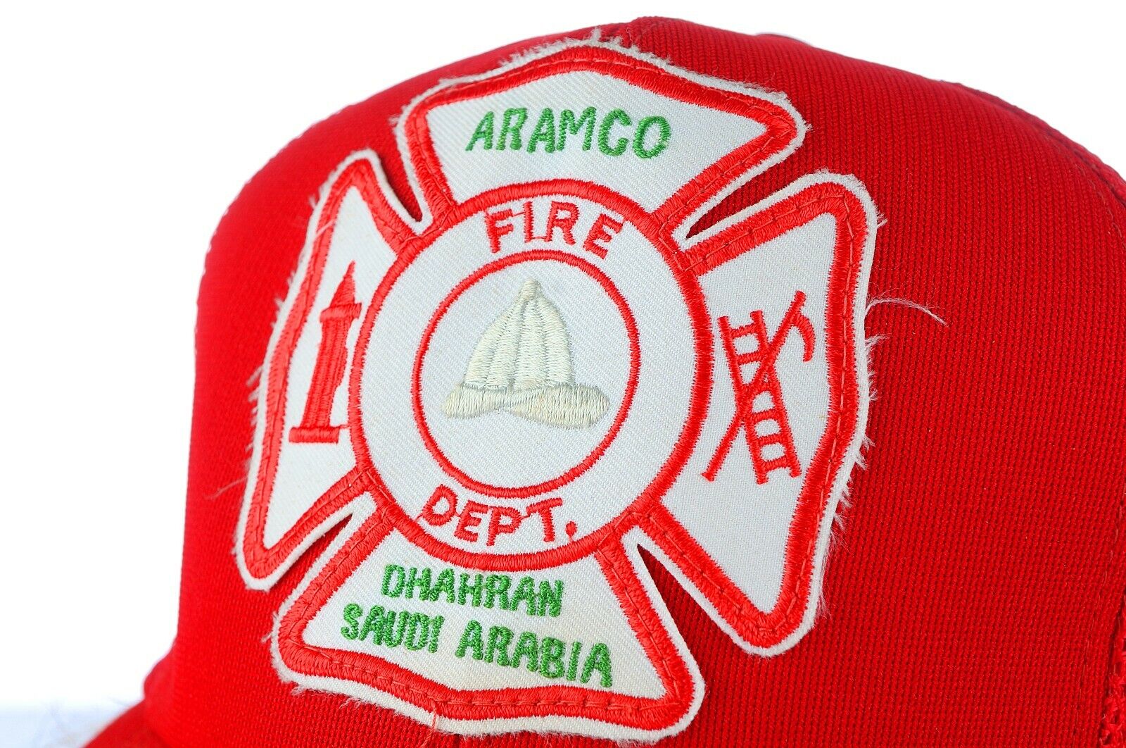 HAT ARAMCO FIRE DEPT TRUCK DHAHRAN SAUDI ARABIA AMERICAN OIL GAS PETROLIANA