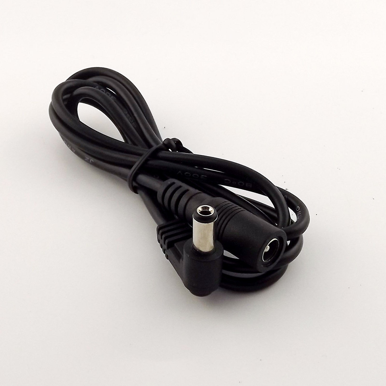 DC Power Right Angle Adapter Extension Cable 5.5mm x 2.1mm Barrel Plug 1m/3ft