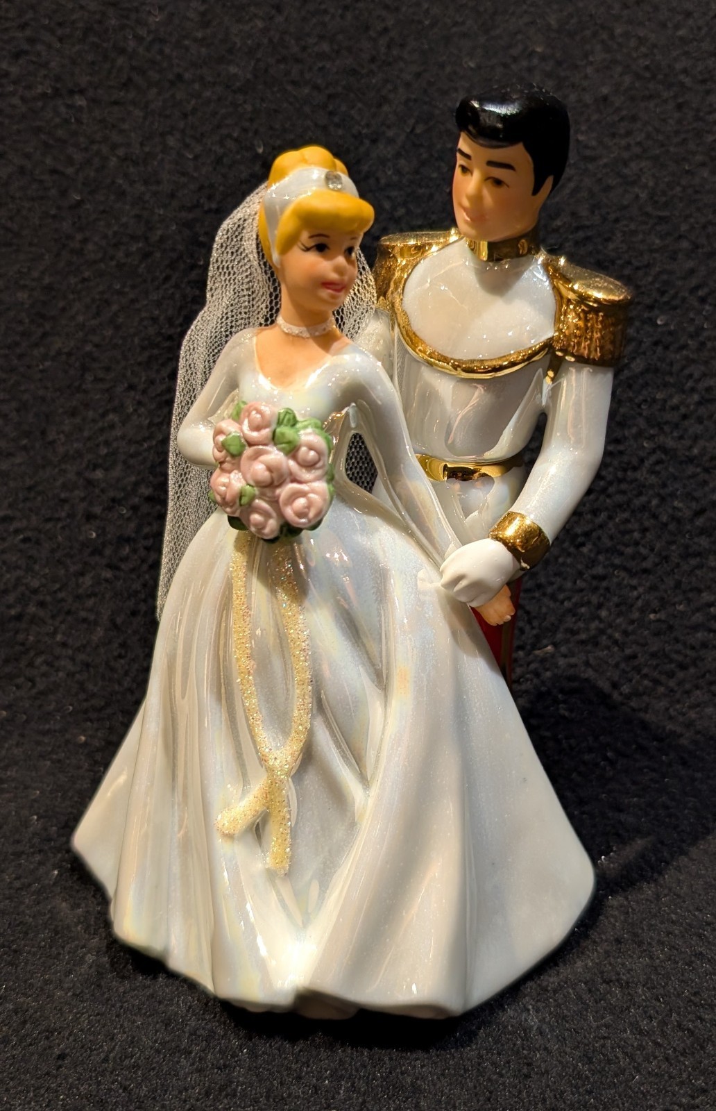 Disney Cinderella Prince Charming Porcelain Wedding Figurine Cake Topper 6\