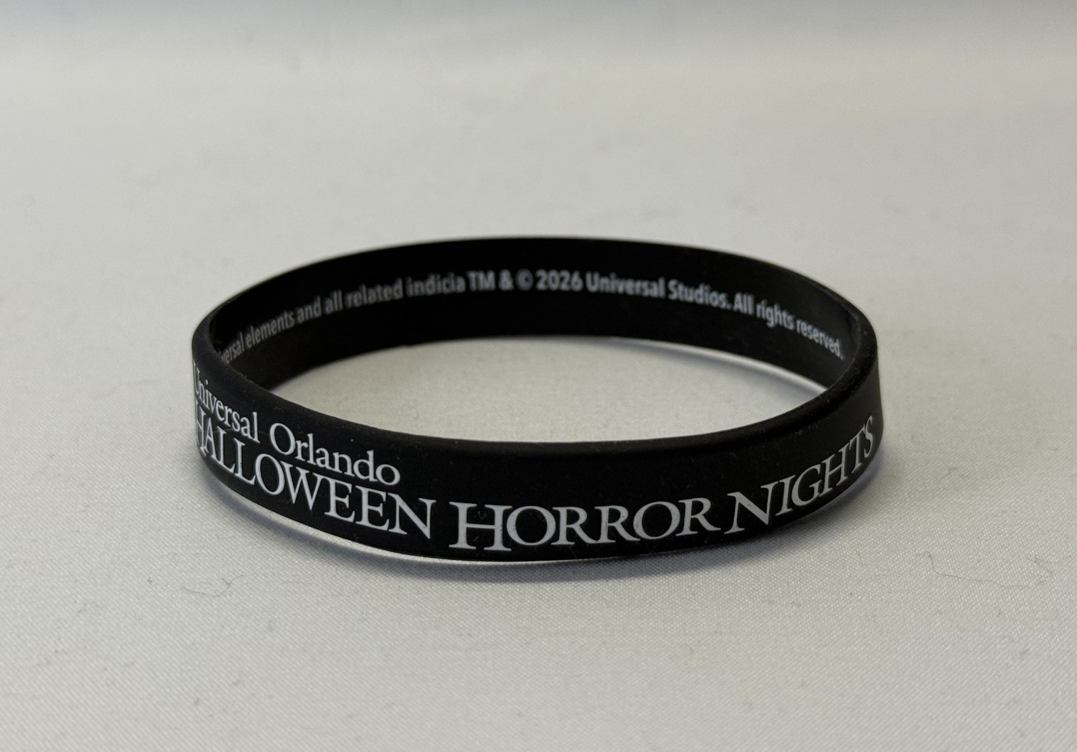 Universal Studios Rubber Celebration Bracelet HHN Halloween Horror Nights 2026 Universal Studios Rubber Celebration Bracelet HHN Halloween Horror Nights 2026
