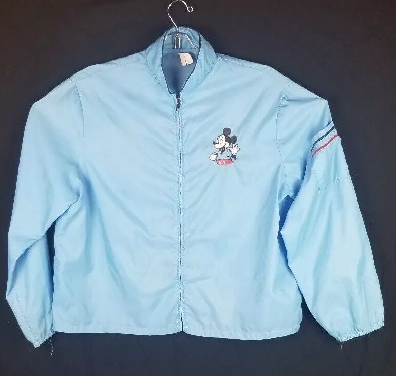vintage 80\'s 90\'s Walt Disney  Nylon Embroidered MICKEY MOUSE Windbreaker Jacket