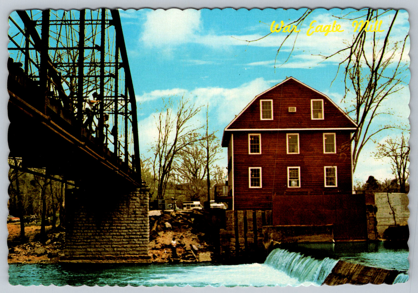 c1960s War Eagle Mill Arkansas Ozark Dexter Press 717C76 Postcard