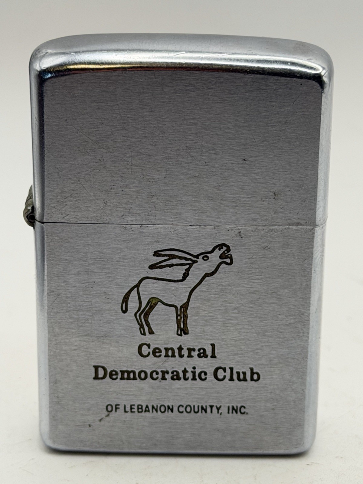 Central Democratic Club Advertising Vintage 1971 Chrome Zippo Lighter ***READ