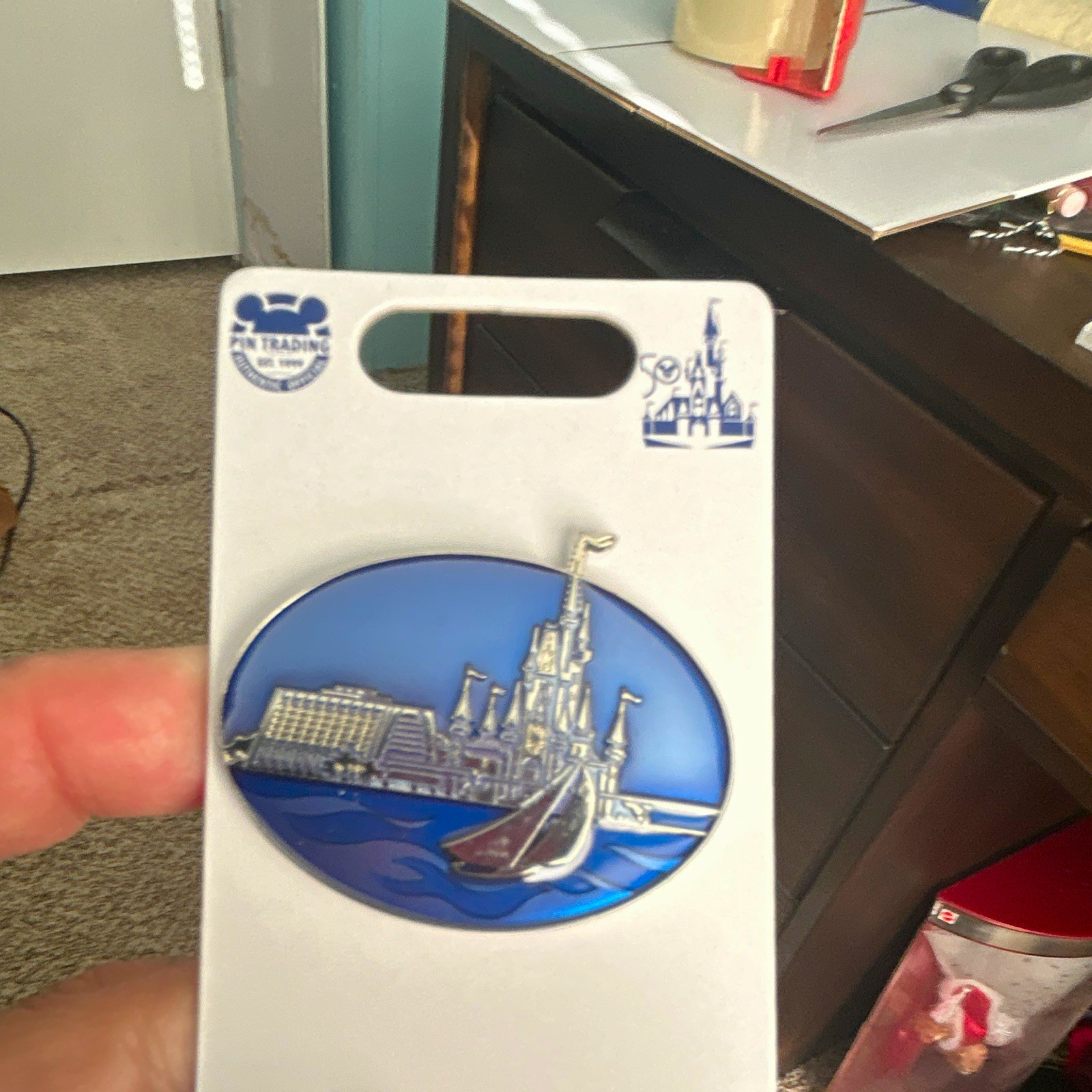 Disney WDW 50th Anniversary Pin Trading Castle & Monorail Single Pin