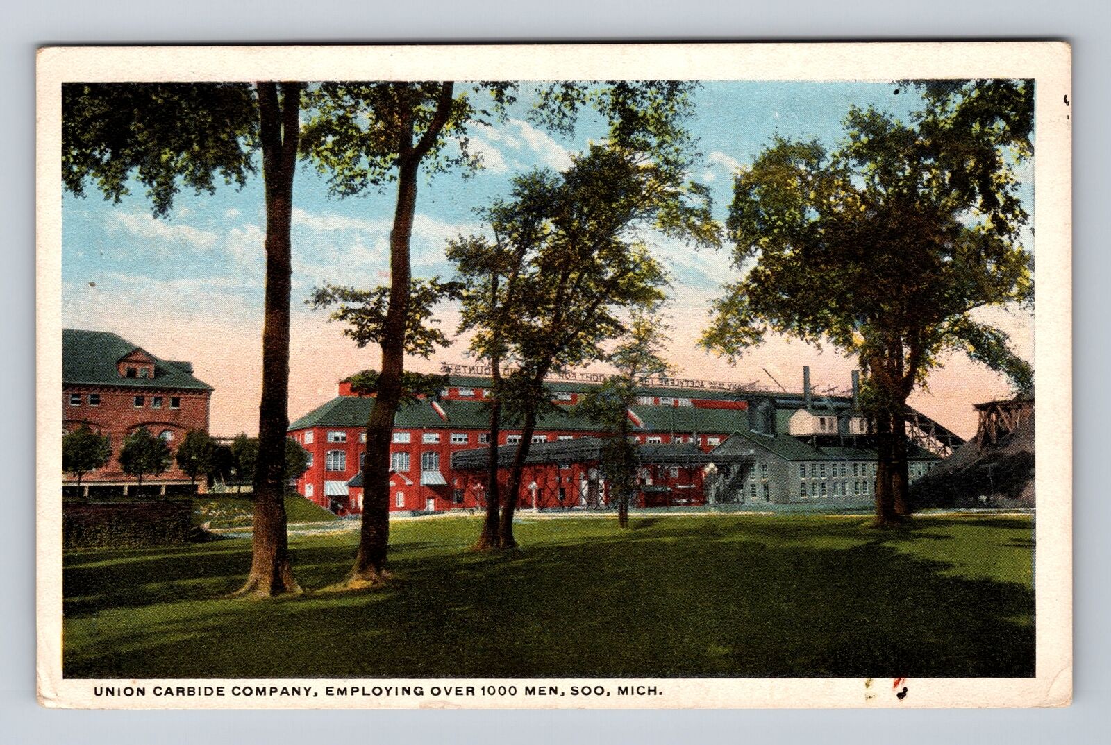 Sault Ste Marie MI-Michigan, Union Carbide Company, Vintage c1923 Postcard