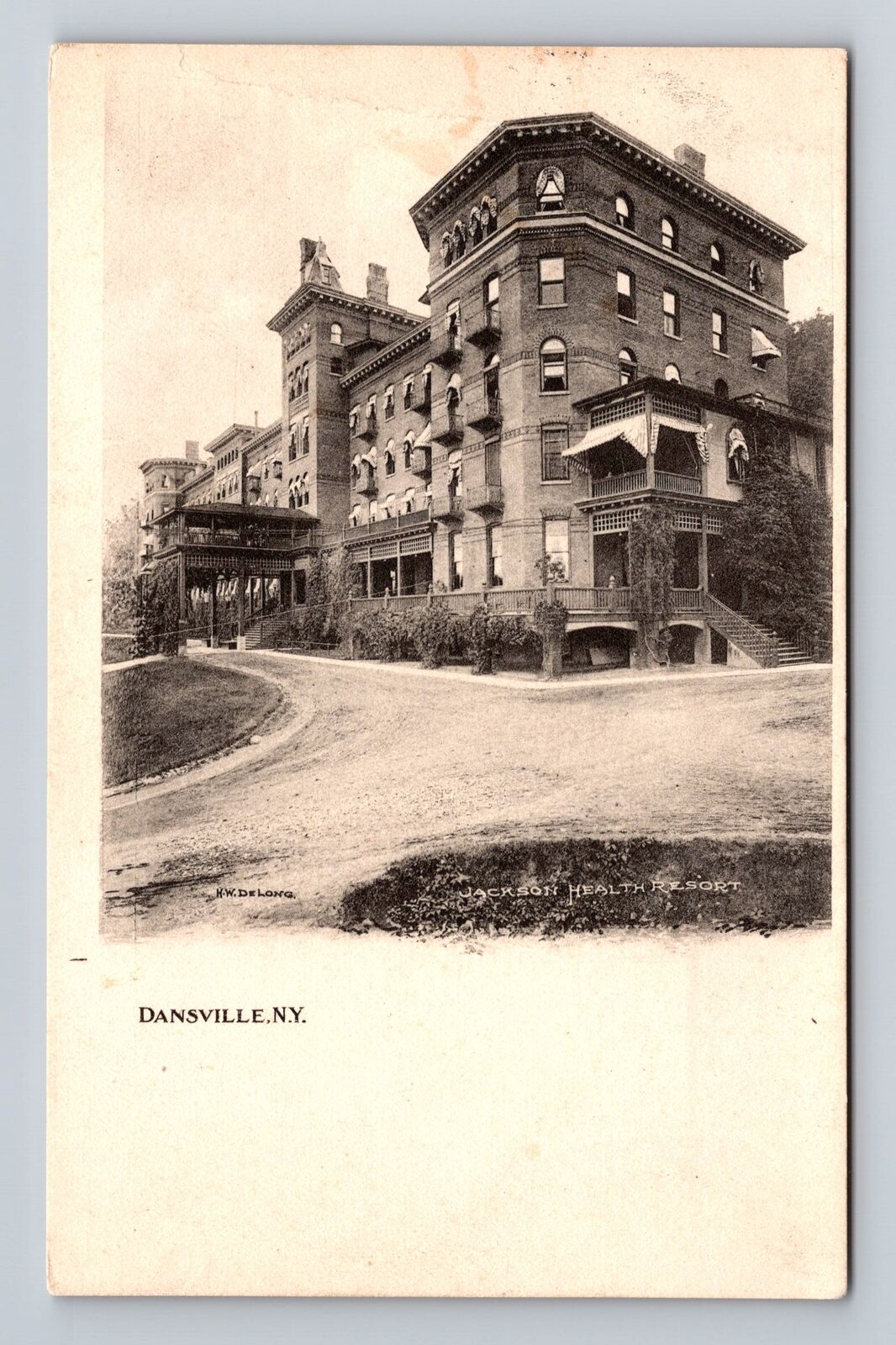 Dansville NY-New York, Jackson Health Resort, Antique, Vintage c1907 Postcard