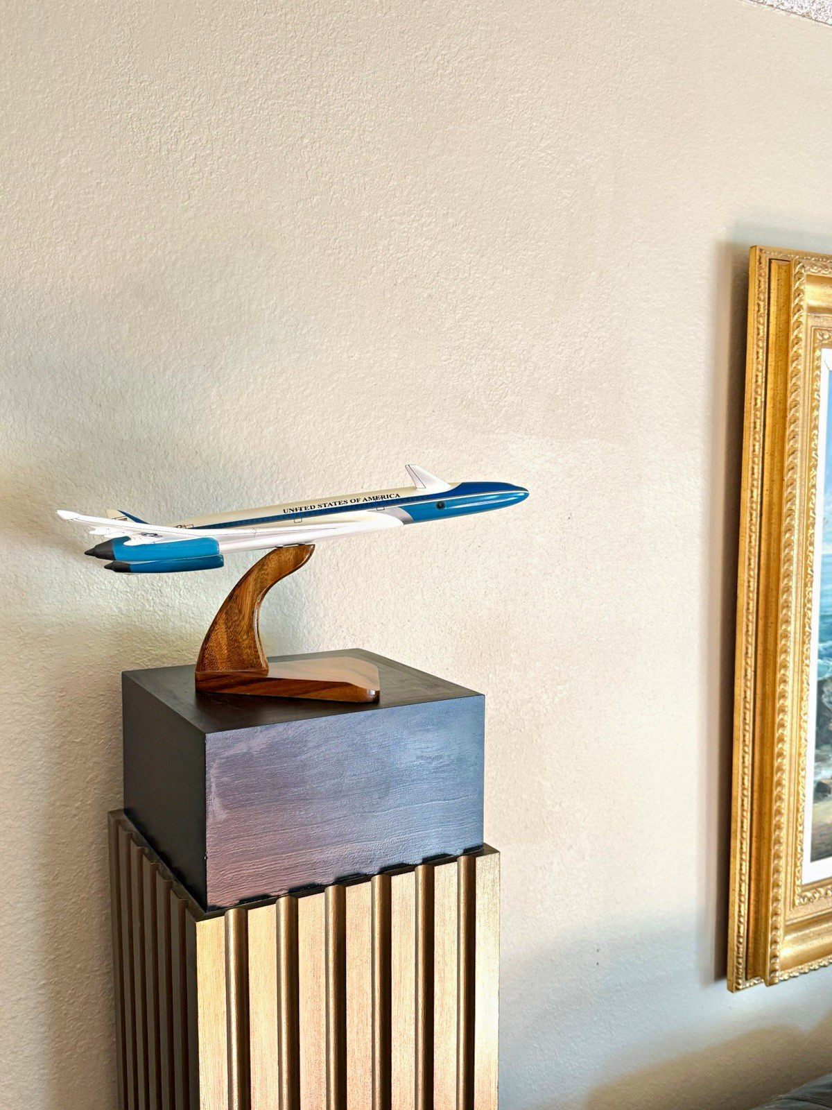 Boeing Sonic Cruiser Air Force One USAF 16” Concept Model Wood Stand AS-IS
