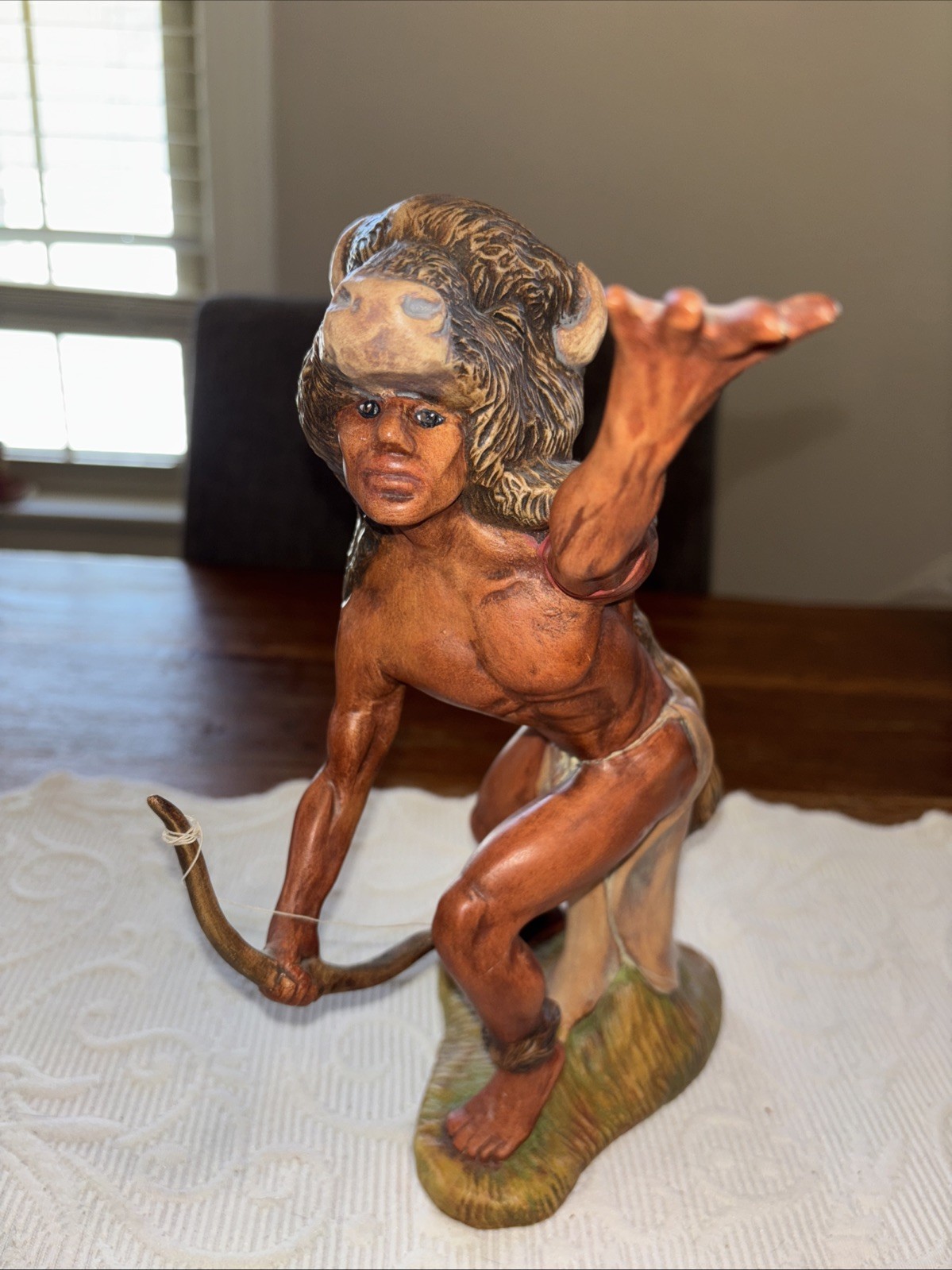 Vtg 1992 DHM Ceramic Native American Indian Hunting with Bow and Arrow 9.5” Tall Vtg 1992 DHM Ceramic Native American Indian Hunting with Bow and Arrow 9.5” Tall