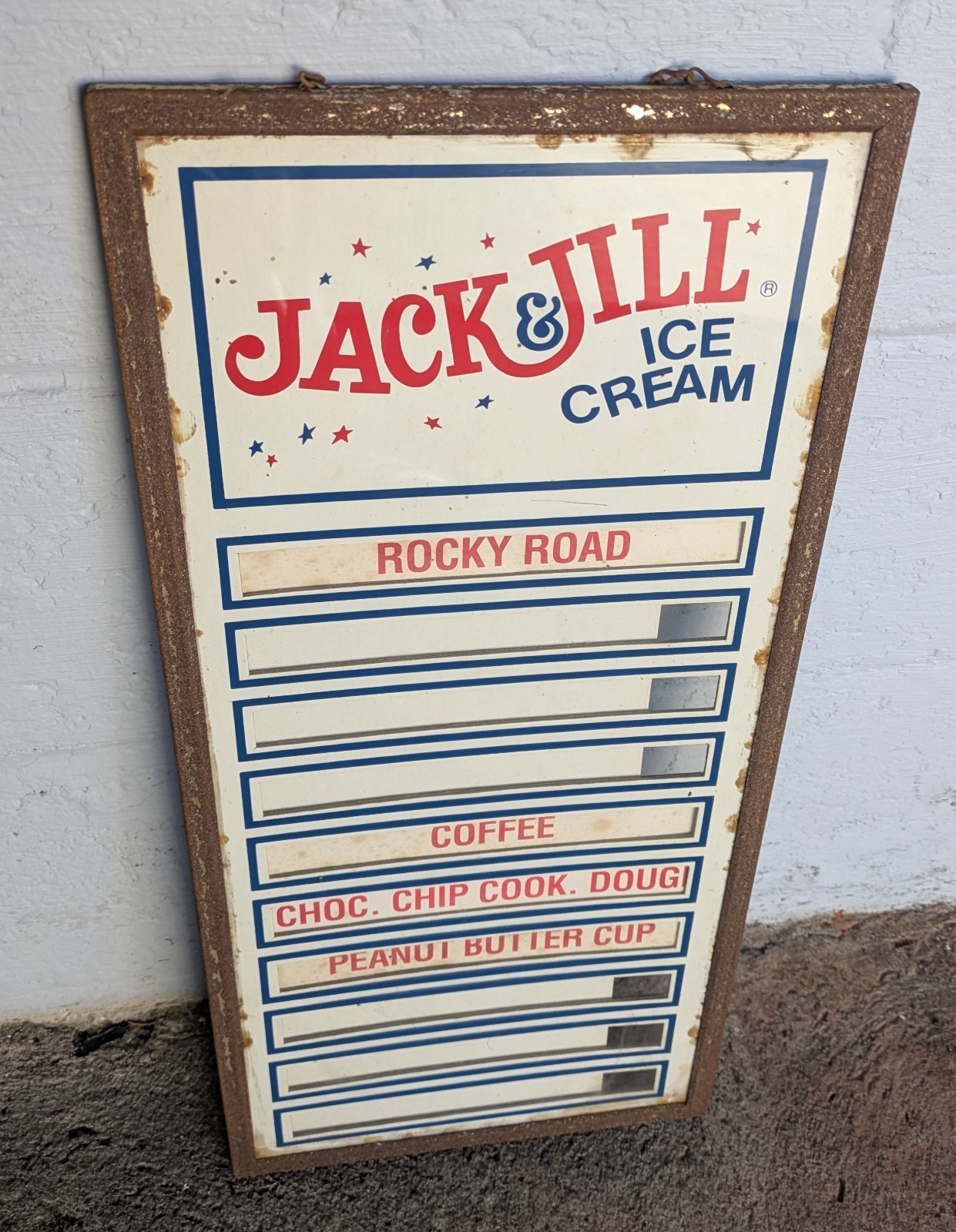 Rare Vintage Jack & Jill Ice Cream Menuboard Sign Philadelphia PA Dairy