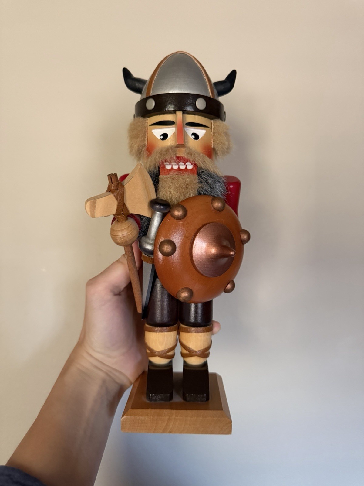 Steinbach Viking Nutcracker West Germany Volkskunst Hohenhameln 11.5” Warrior