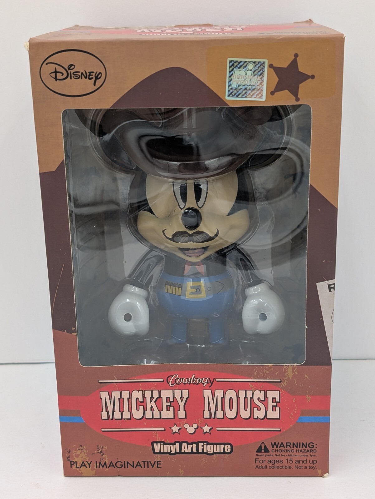 Disney Play Imaginative 7 Inch Vinyl Art Figure Collectable Cowboy Mickey Mouse Disney Play Imaginative 7 Inch Vinyl Art Figure Collectable Cowboy Mickey Mouse