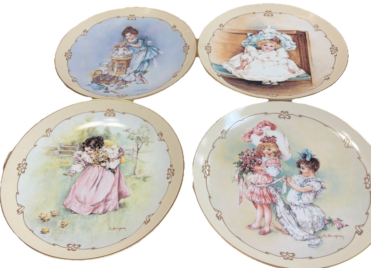 Maud Humphrey Bogart Collector 4 Plate Set