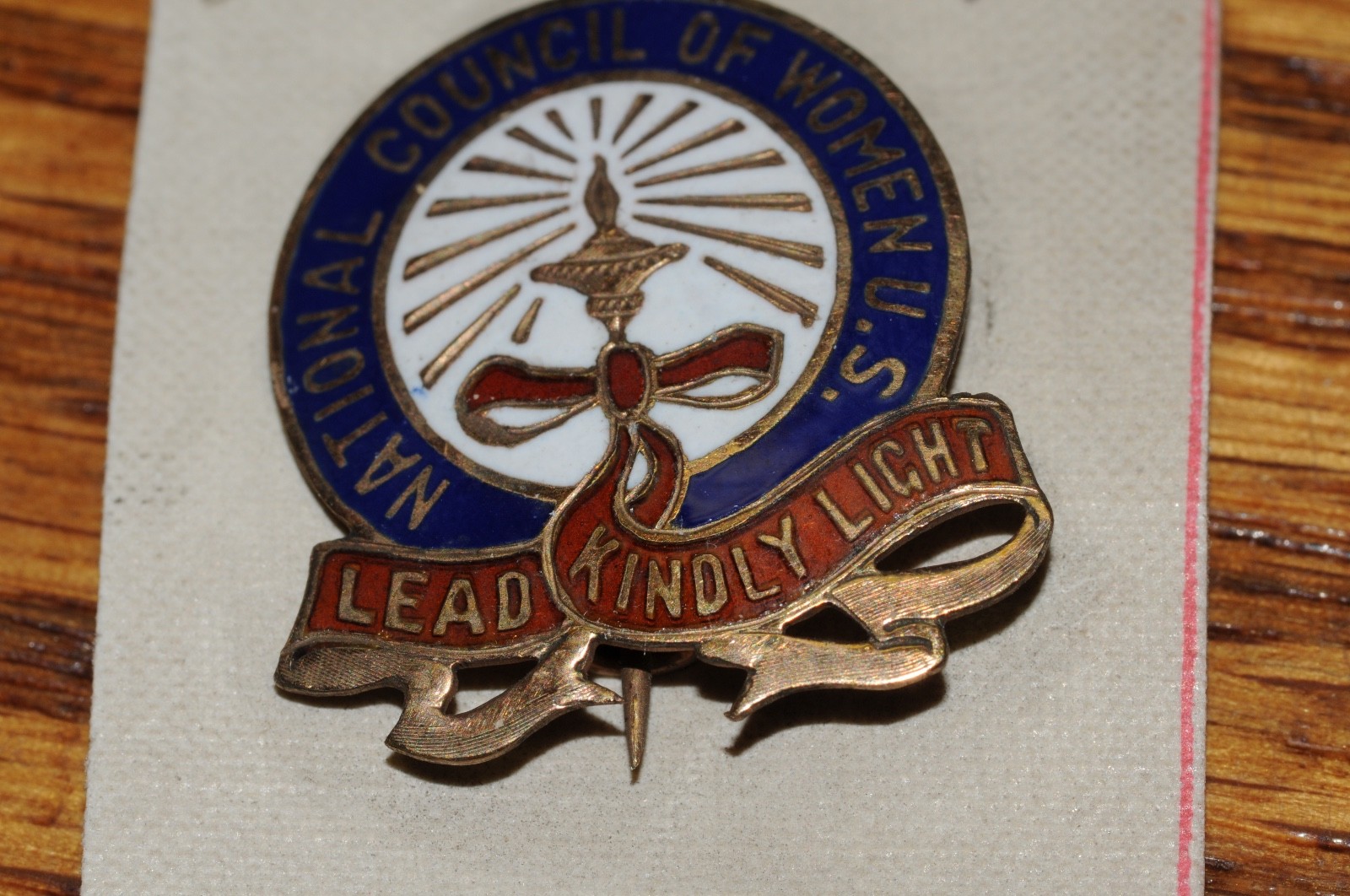 Natl. Council Of Women U.S. Fraternal Organization Pin Gold Filled 1901 Historic Natl. Council Of Women U.S. Fraternal Organization Pin Gold Filled 1901 Historic