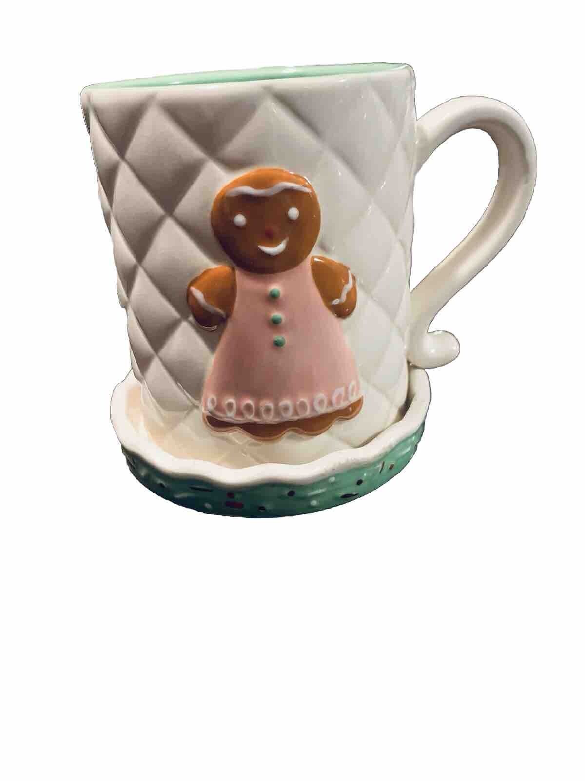 Bonnie Lynn Gingerbread Man (Woman) Puffed Quilted Mug