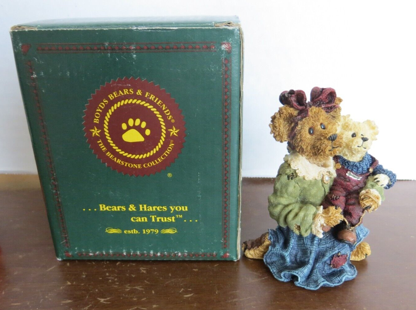Boyds Bears & Friends Ava With Christopher Teach Me To Tie Rare Limited Edition