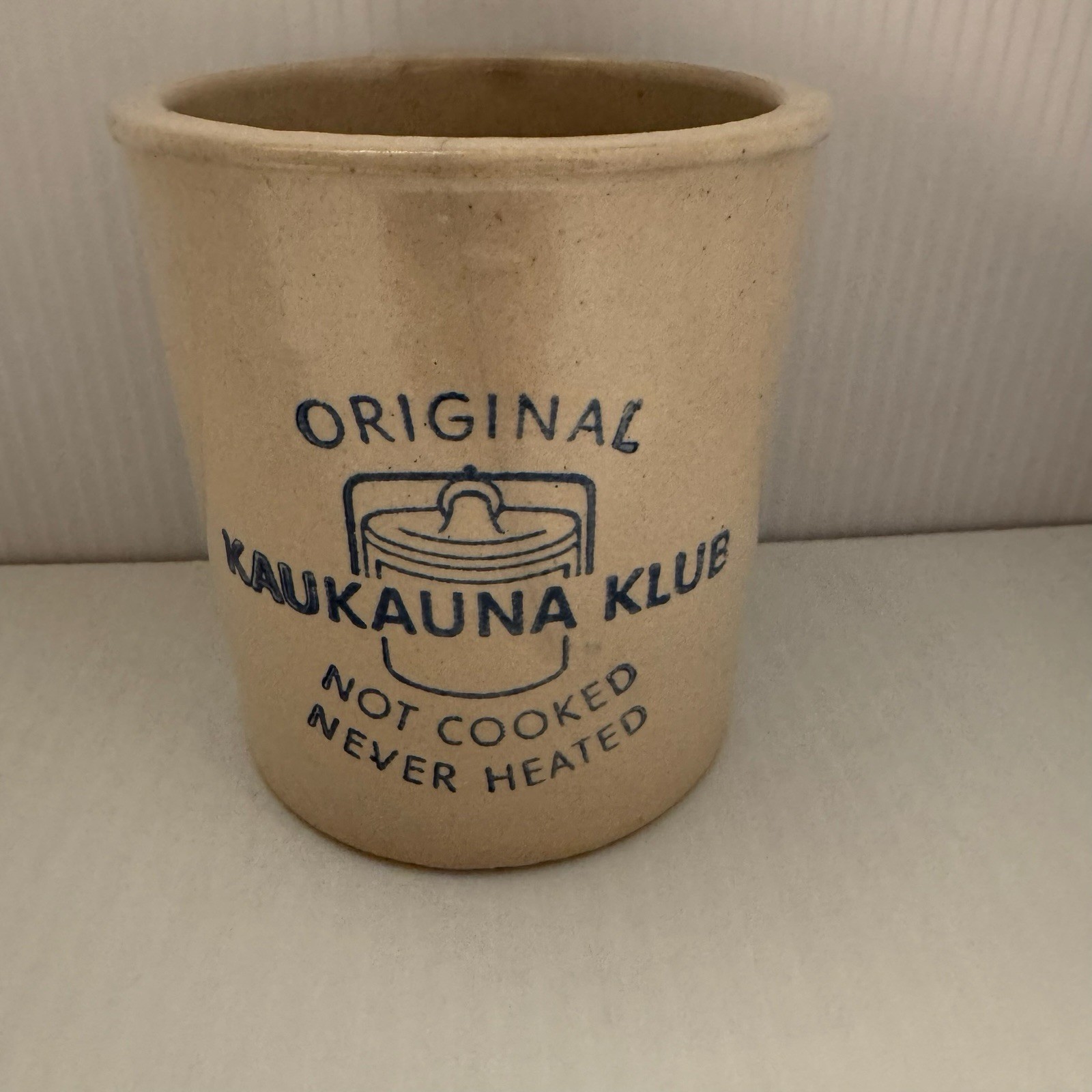 Vintage Kaukauna Klub Wisconsin Stoneware Crock For Appetizers Decor NO Lid