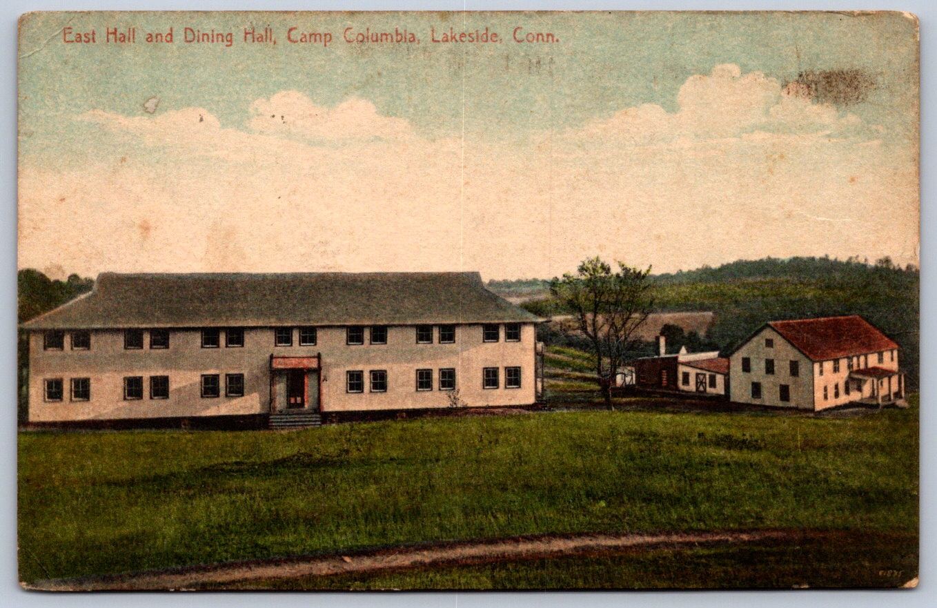 K44/ Lakeside Connecticut Postcard c1910 Dining Hall Camp Columbia 184