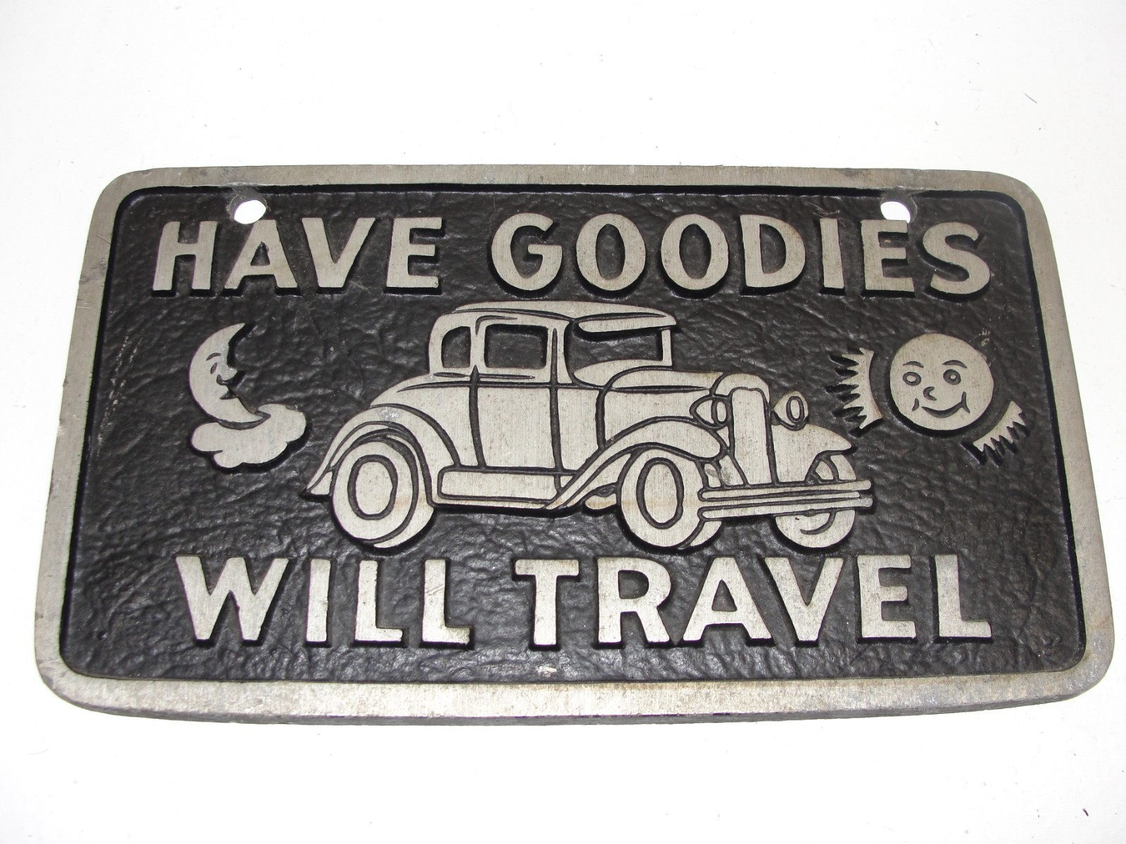 VINTAGE HOT ROD CLUB METAL PLAQUE \