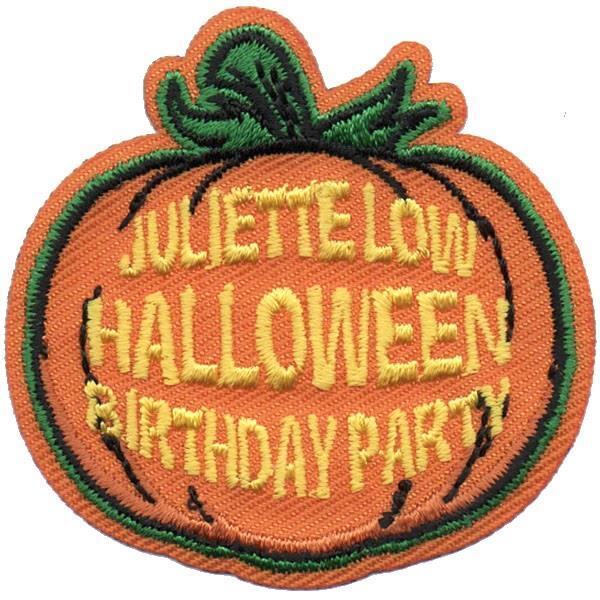 Girl JULIETTE LOW HALLOWEEN BIRTHDAY PARTY Fun Patches Crest Badge SCOUTS GUIDE