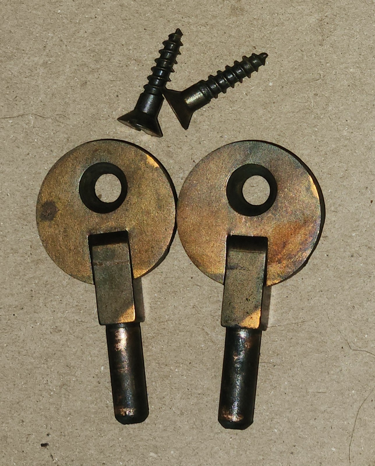 VINTAGE SINGER SEWING MACHINE CABINET HEAD PIN HINGE SET, 1 HOLE