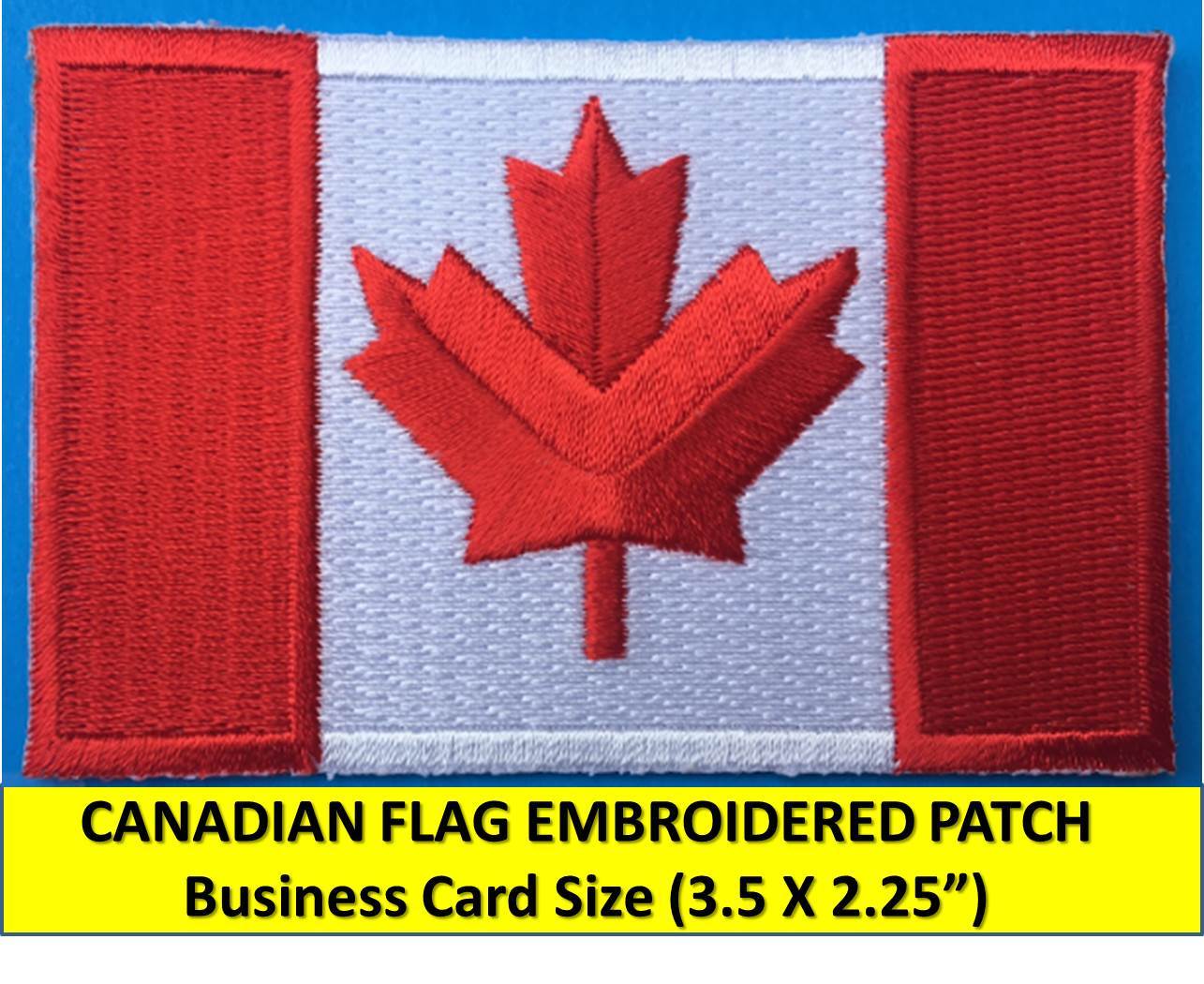 CANADIAN FLAG EMBROIDERED PATCH IRON-ON SEW-ON (3.5x2.25\