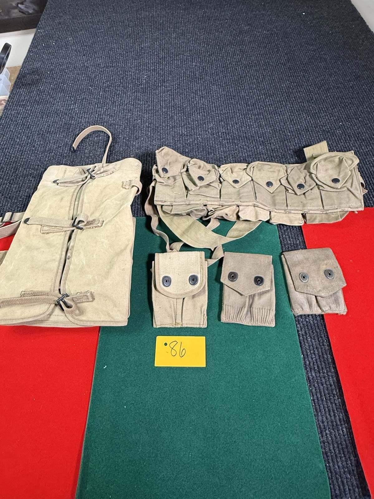WW1 US Large Mills Pouch And Belt Group Y86