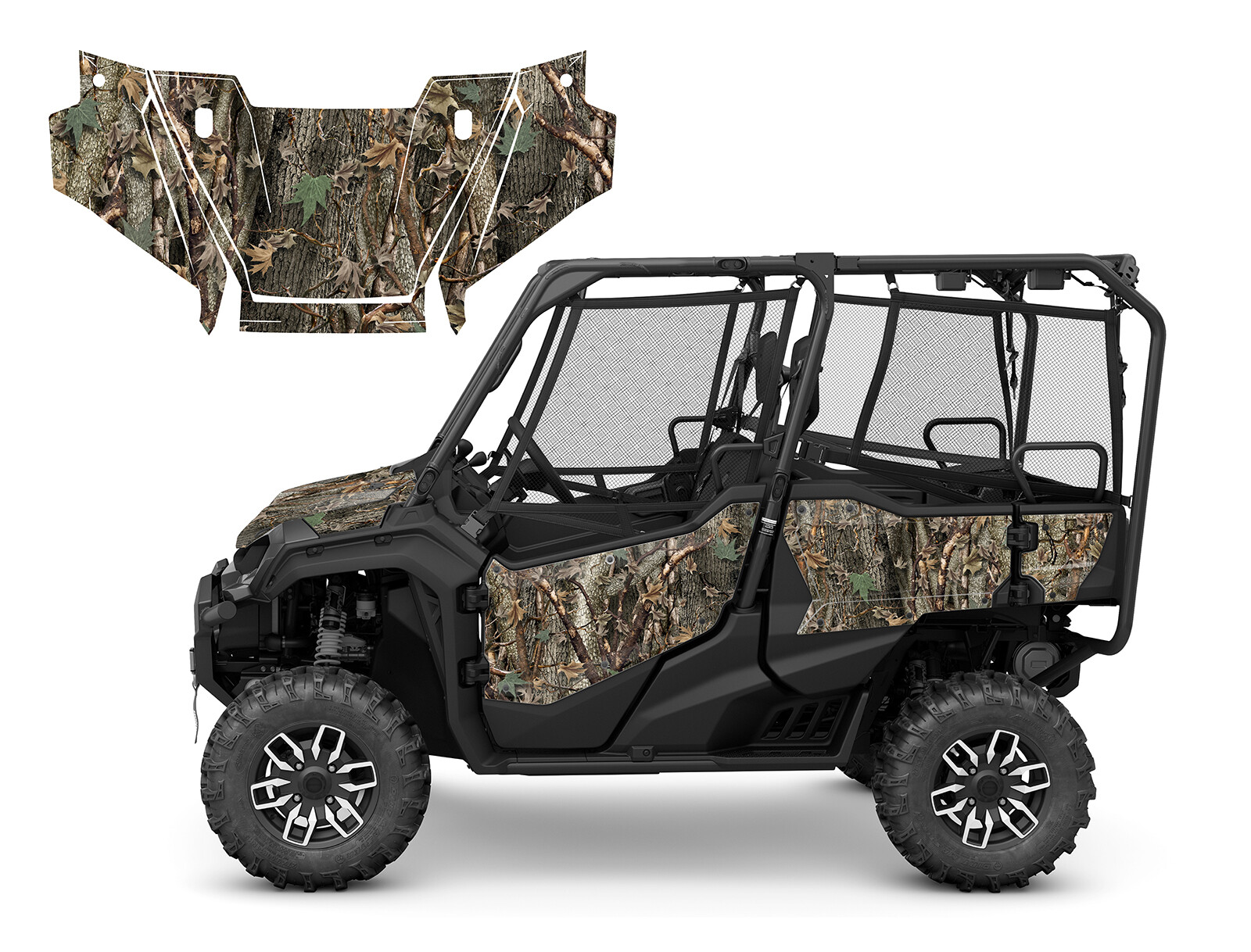 Honda Pioneer 1000-5 Limited Delux 2016-24 graphics wrap kit Hunting Ambush Camo
