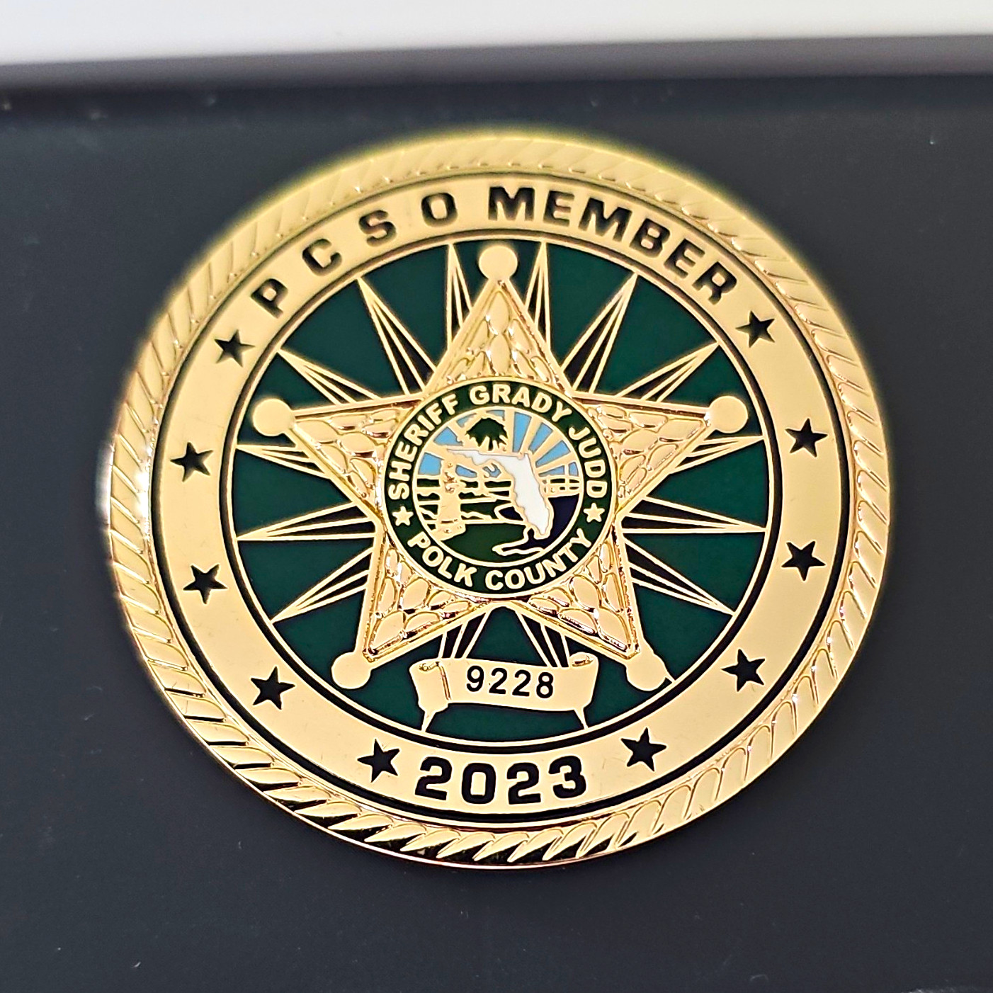 Polk County Sheriff Challenge Coin 2023 Grady Judd Deputy Blane Lane Memorial