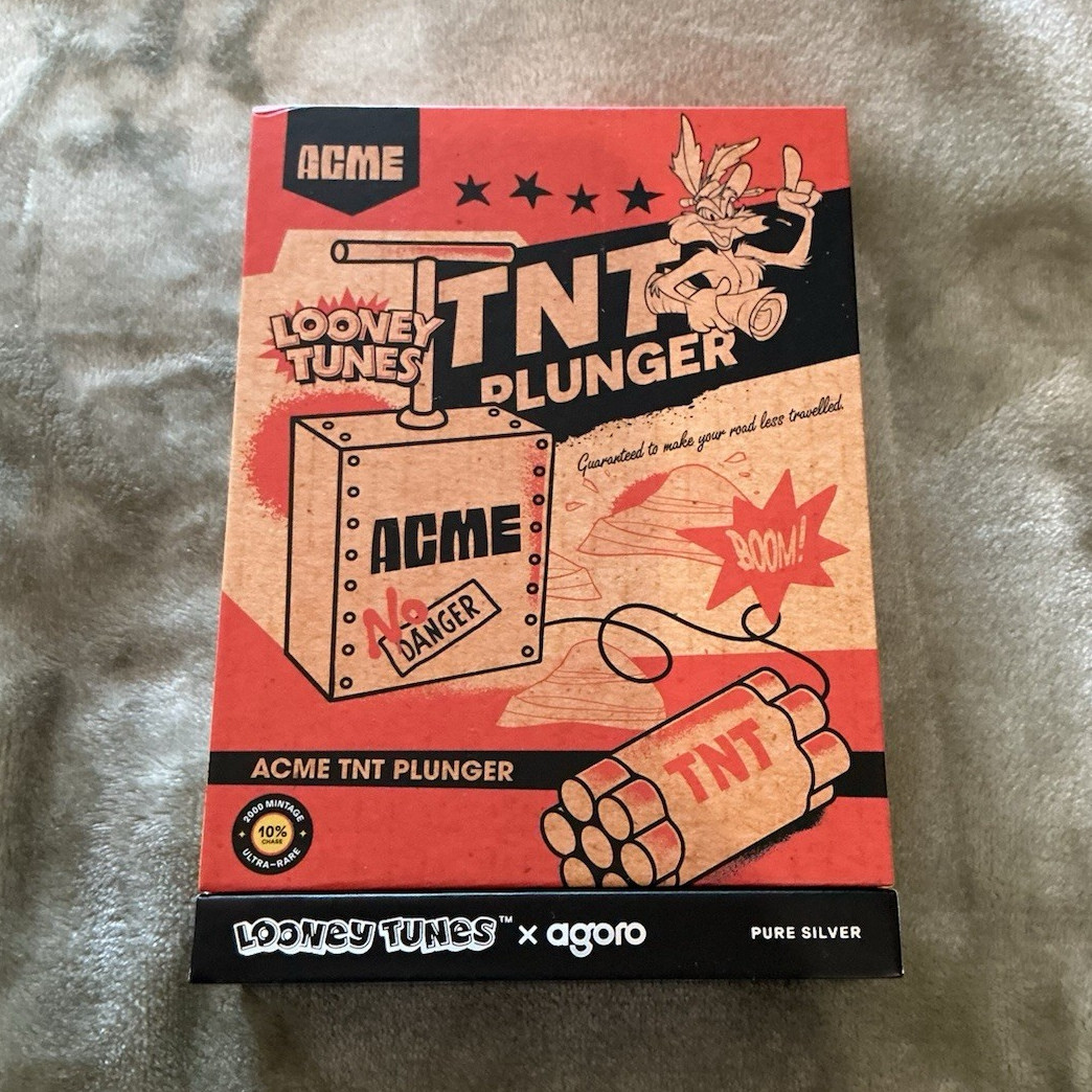 ACME Looney Tunes Wile E. Coyote TNT Plunger Pure Silver Collectible