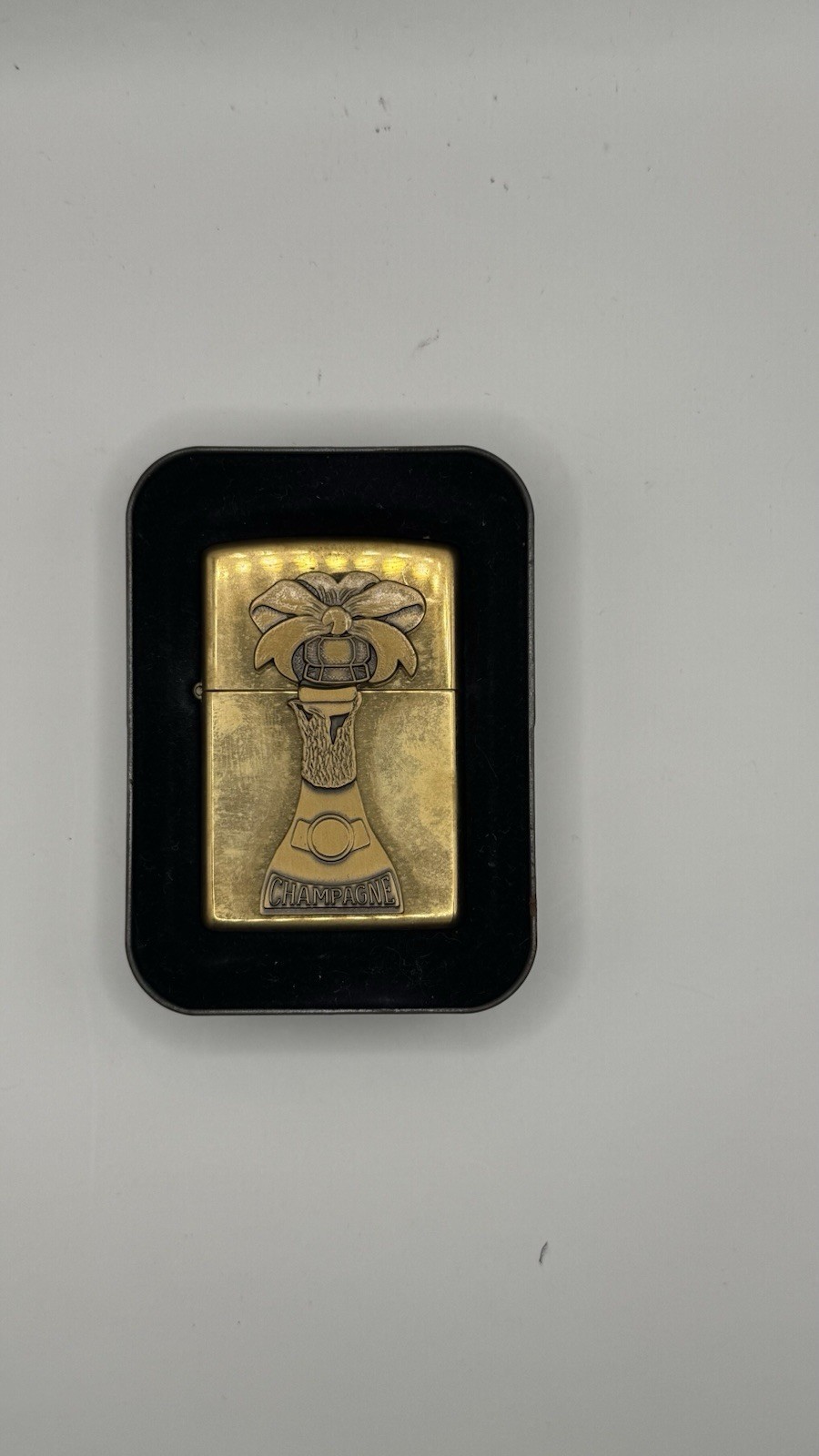 Champagne Bottle Surprise Zippo lighter Vintage 1998 New In Box 
