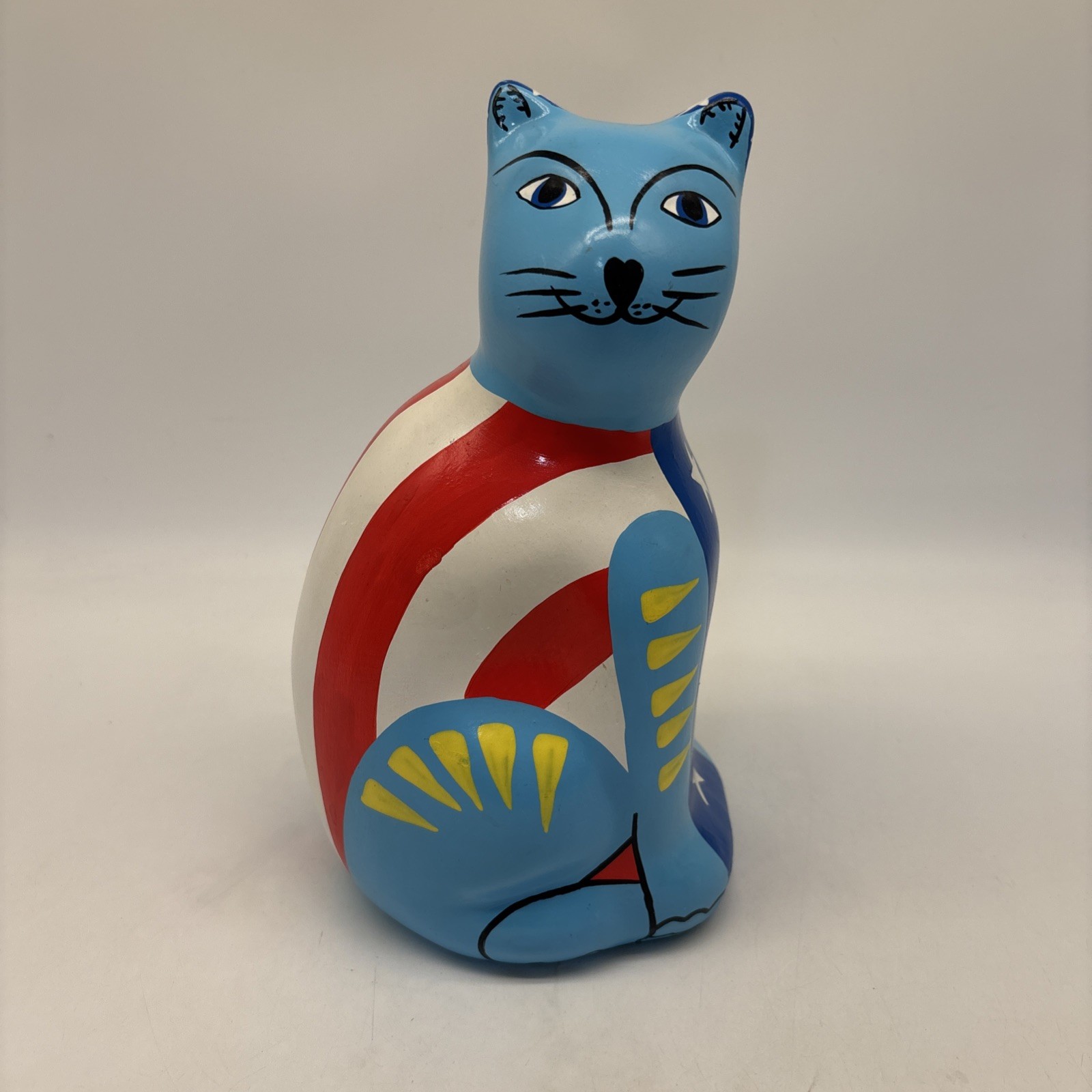 Handcrafted/Painted Mayabella Yucatan Mexico Folk Art Cat/Kitty Coin Bank 10