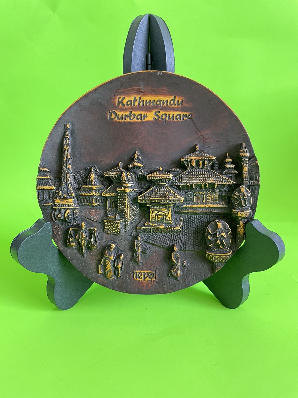 Handmade Nepalese Souvenirs Resin Wall Decor/ Table Decor Plate From Nepal