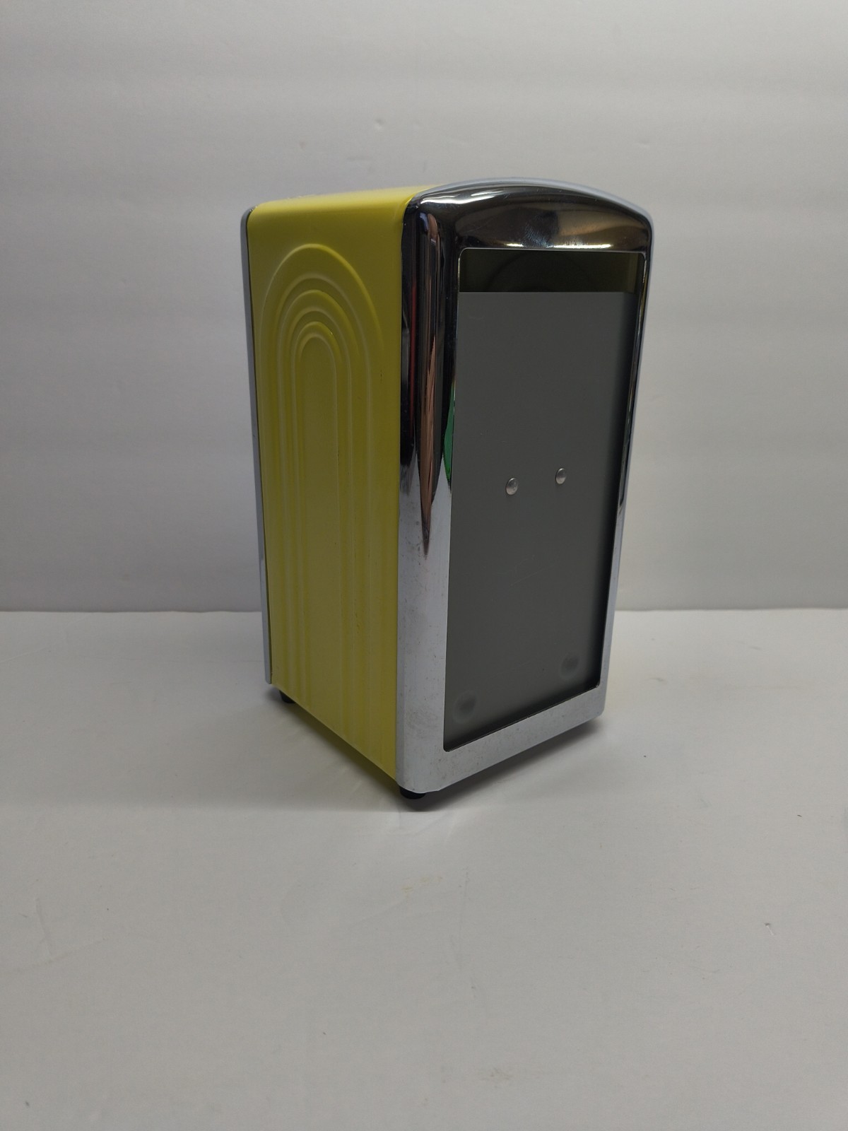 Vintage 1996 Homer Laughlin Fiesta Yellow Metal Diner Napkin Dispenser Retro