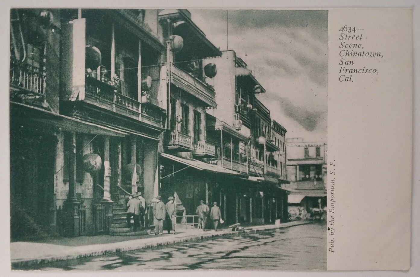 California Postcard Early 1900s Original Rare San Francisco Chinatown Lanterns 