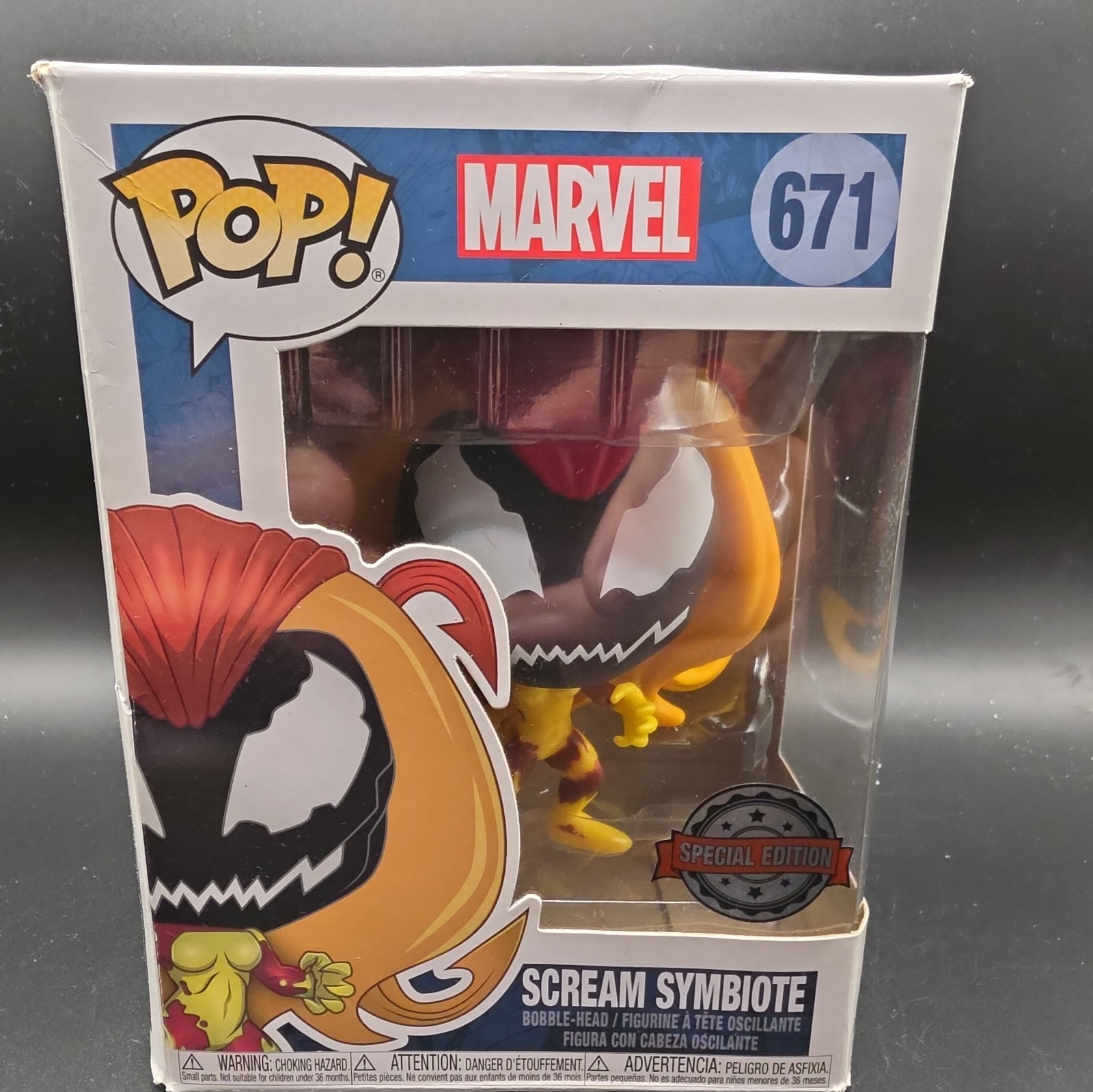 Funko POP Marvel Venom SCREAM SYMBIOTE #671 Walgreens Exclusive with Protector