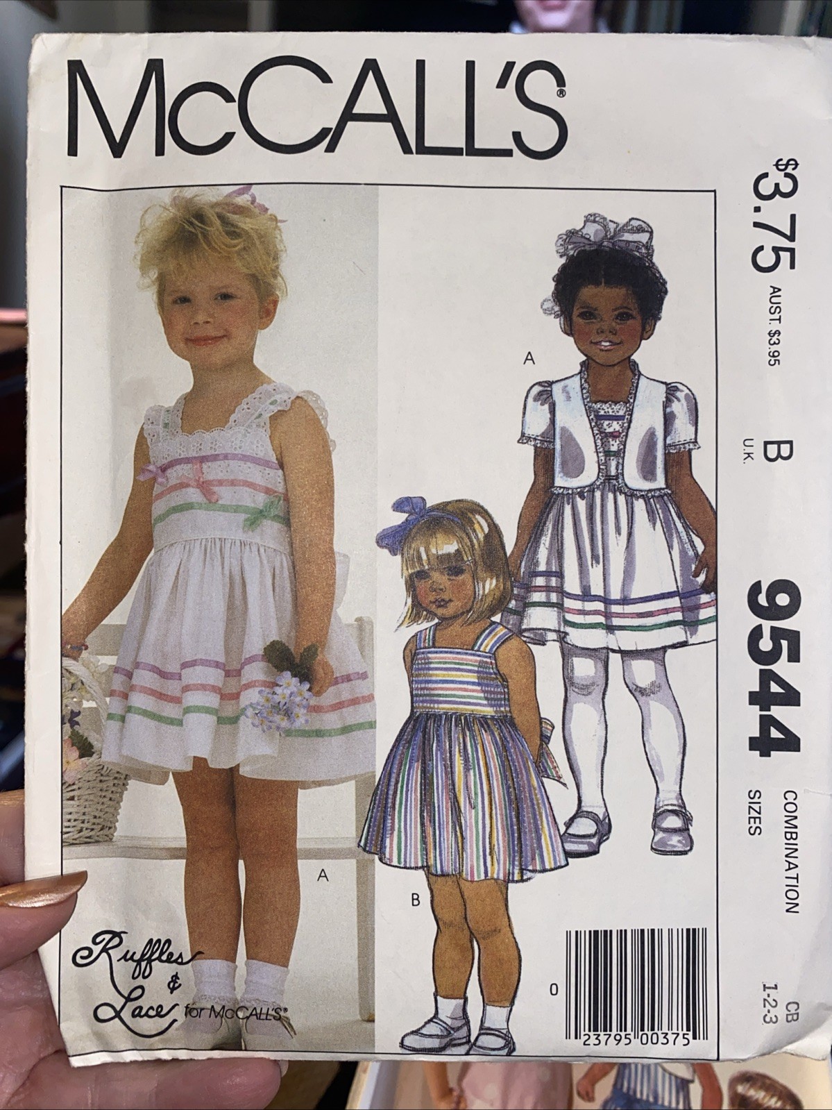 Vintage McCall’s Girls Dress Sewing Pattern 9544 Size 1-3 Cut Complete Vintage McCall’s Girls Dress Sewing Pattern 9544 Size 1-3 Cut Complete