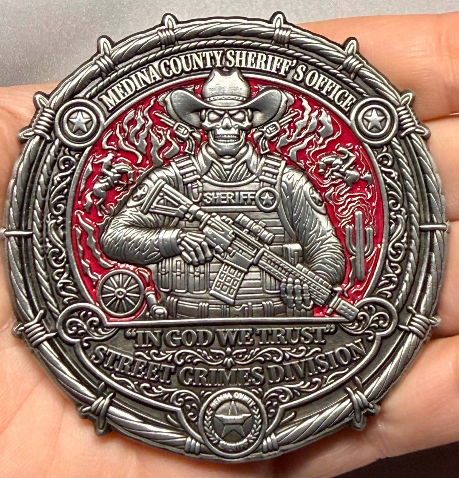 💥Medina County Sheriff’s Office Street Crimes Division Texas Challenge Coin