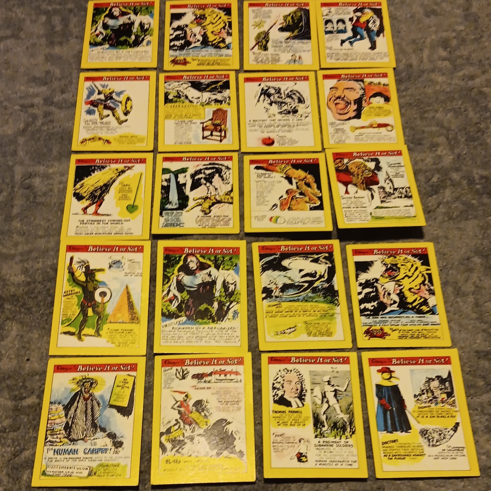 Ripley\'s 1970 Ripley\'s Believe It or Not Non-Sport Trading Cards 16-Card Lot