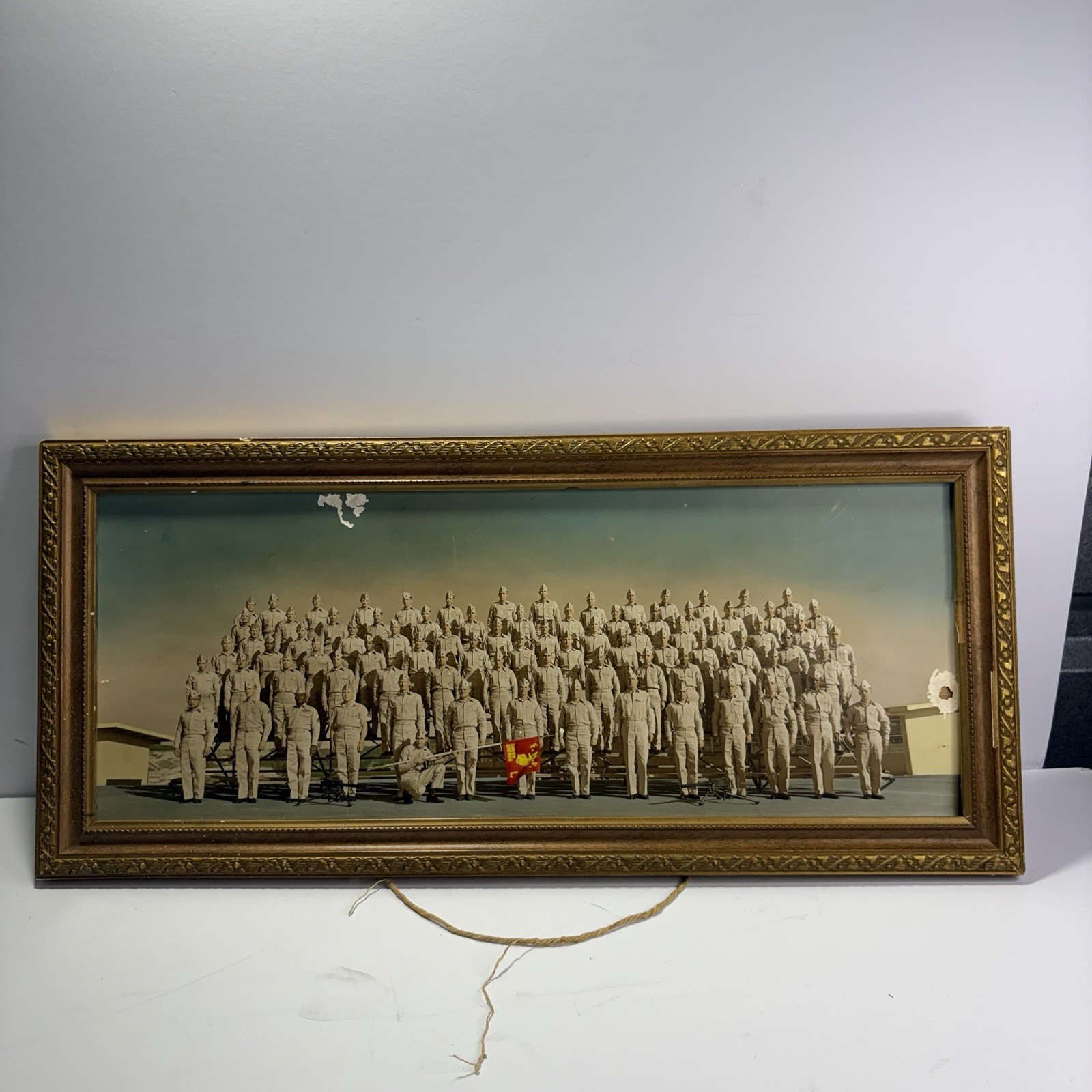 Vintage USMC 3rd Battalion 3rd Marines Company L Panoramic Military Photo Framed