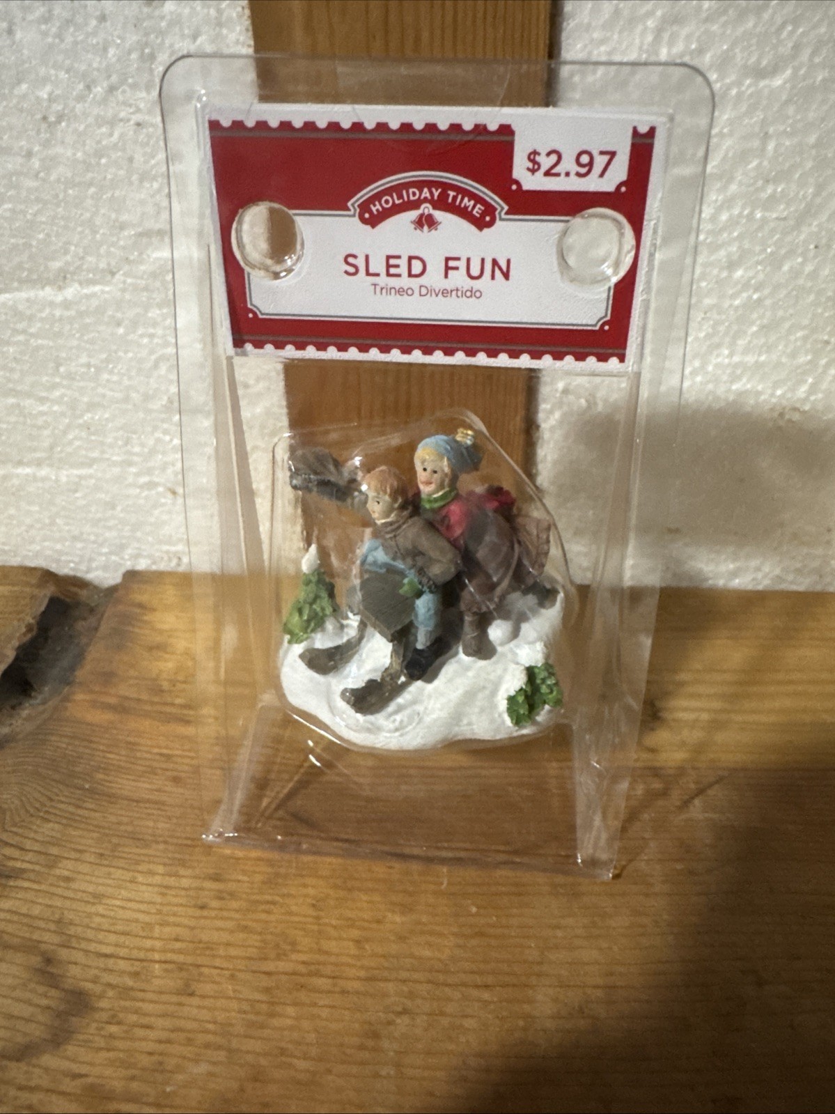 SLED FUN Boy & Girl Sledding Christmas Village Figure 2021 Holiday Time NEW