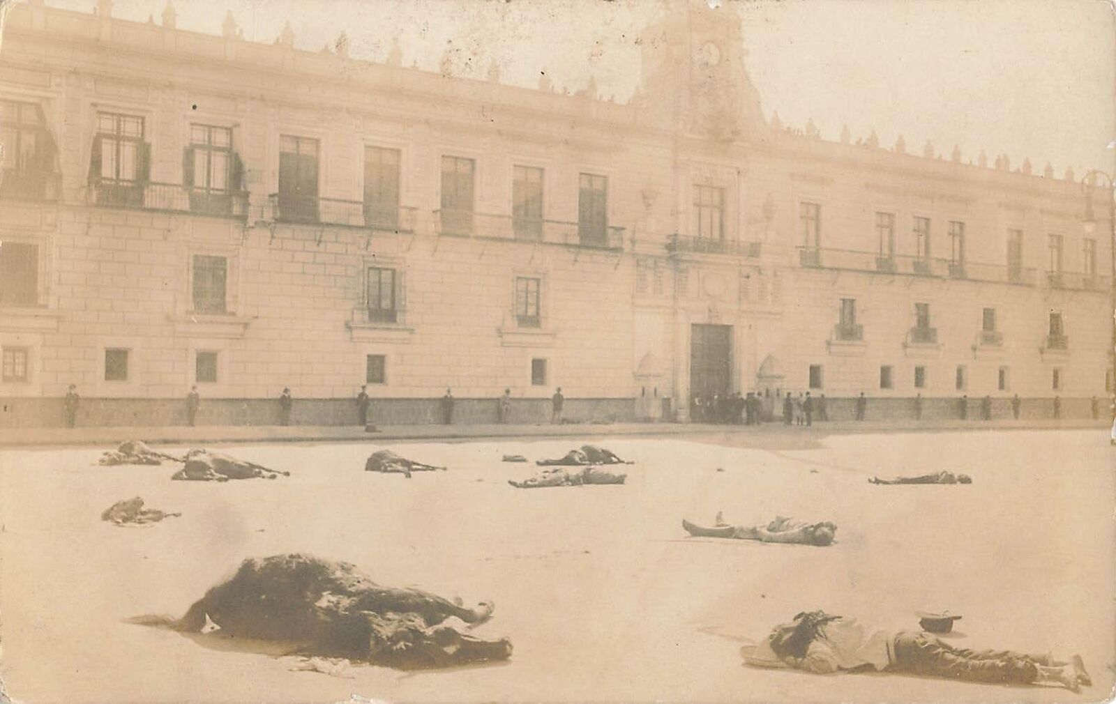 1910s RPPC Mexican Revolution Dead Soldiers Bandidos Real Photo Postcard Mexico